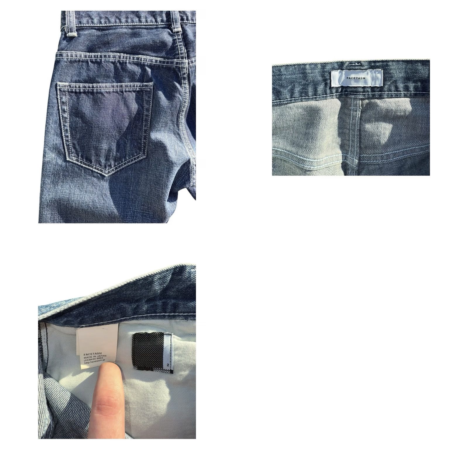 Facetasm Facetasm Jeans Light Wash Denim 30 Regular Men Ankle Inseam 28in Size US 30 / EU 46 - 8 Thumbnail