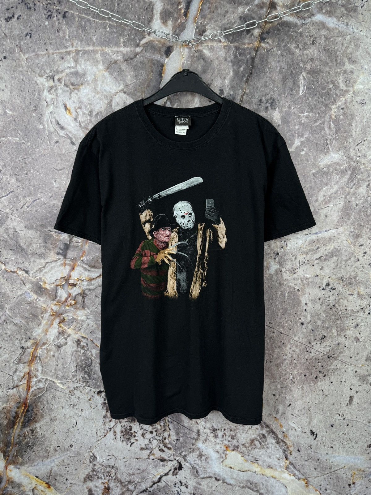 Harrods Men’s Freddy vs Jason T-Shirt Horror Movie Size XXL Size US XXL / EU 58 / 5 - 1 Thumbnail
