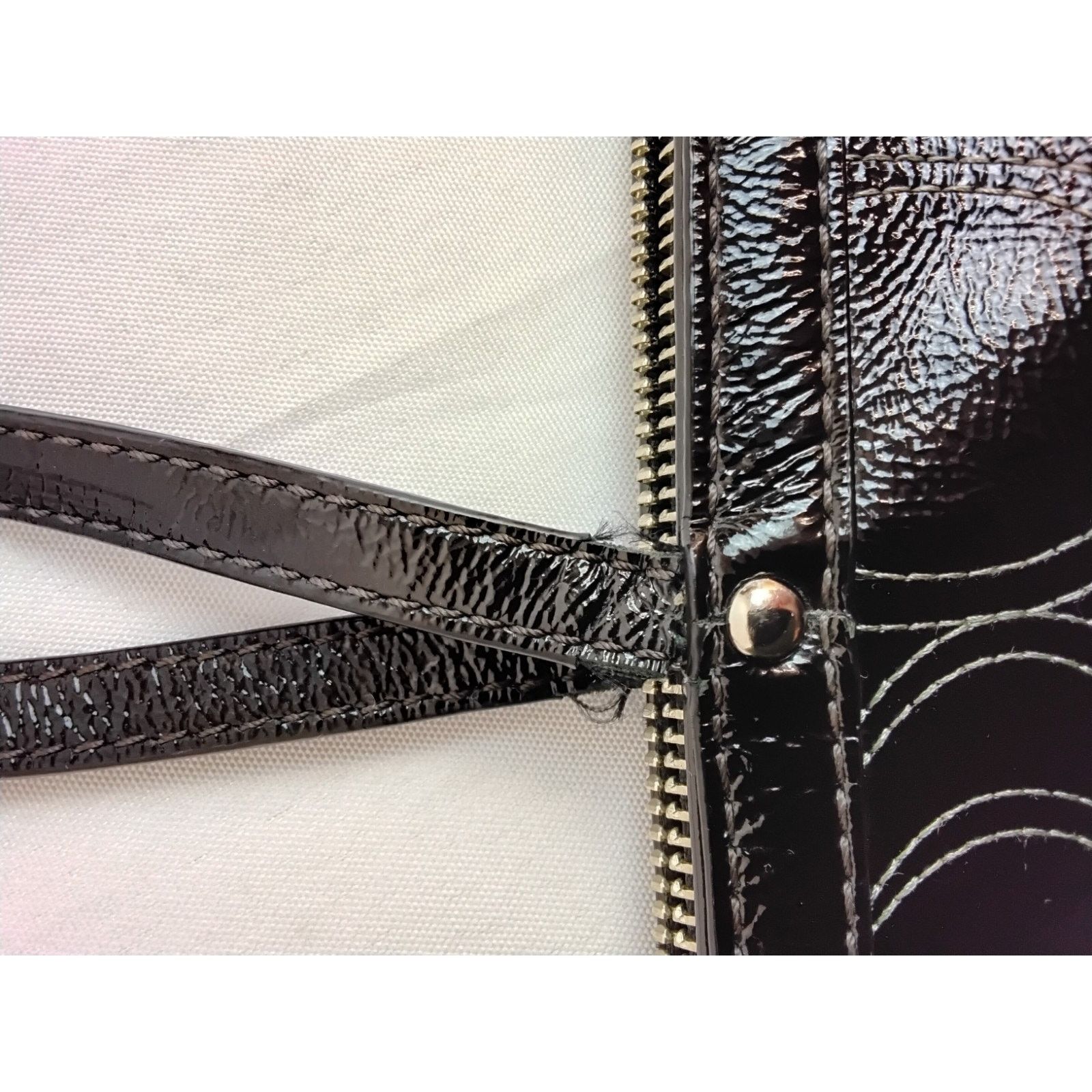 Coach Coach Signature Stitch Tote Bag Black Patent Leather Size ONE SIZE - 16 Thumbnail