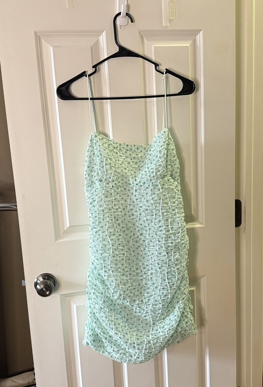 For Love & Lemons For Love And Lemons Green Drea Mini Ruched Dress Size XL / US 12-14 / IT 48-50 - 3 Thumbnail