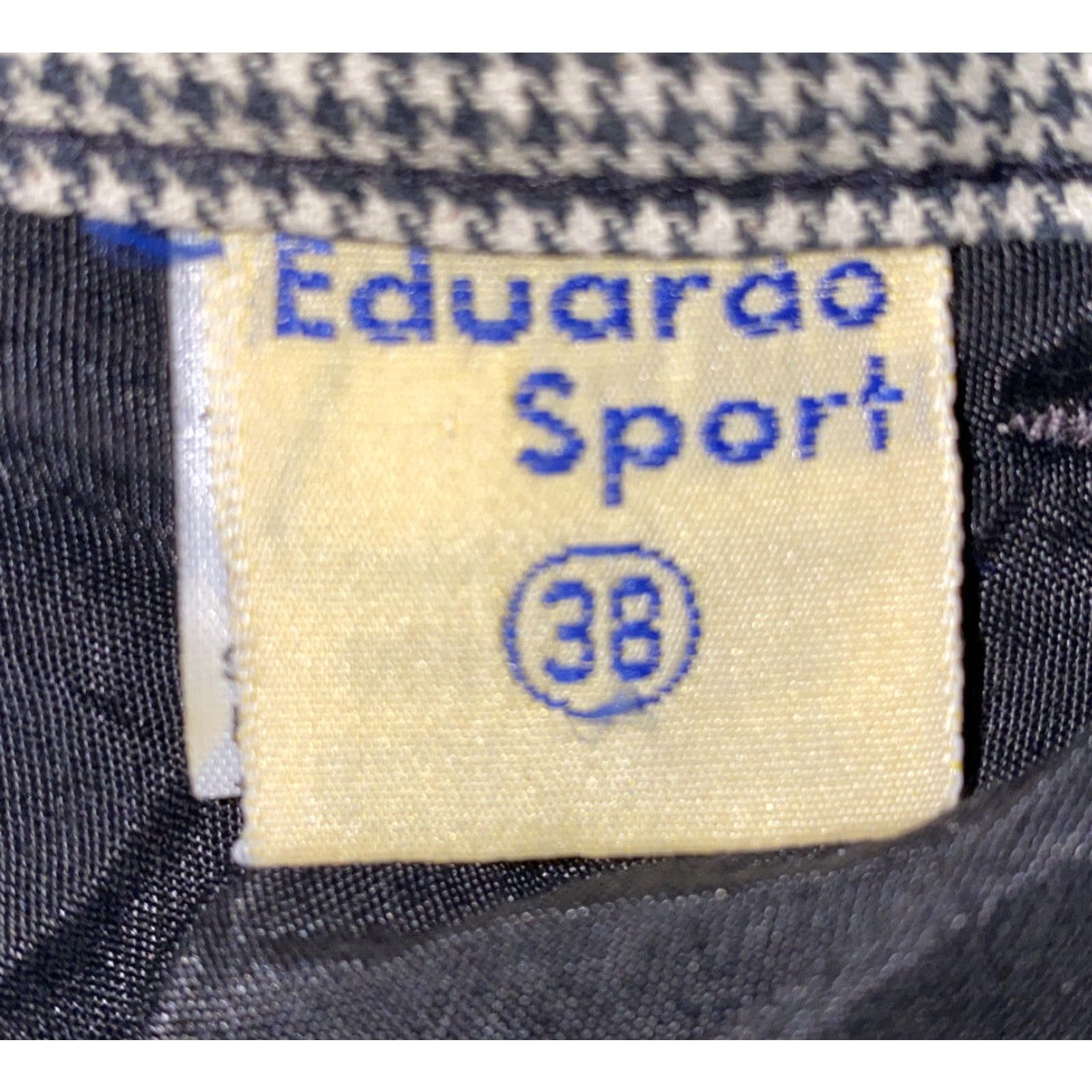 Vintage Eduardo Sport Mens Casual Pants Button Fly Flat Front 28x33 Black/White Regular Inseam 33"} Size US 28 / EU 44 - 5 Thumbnail