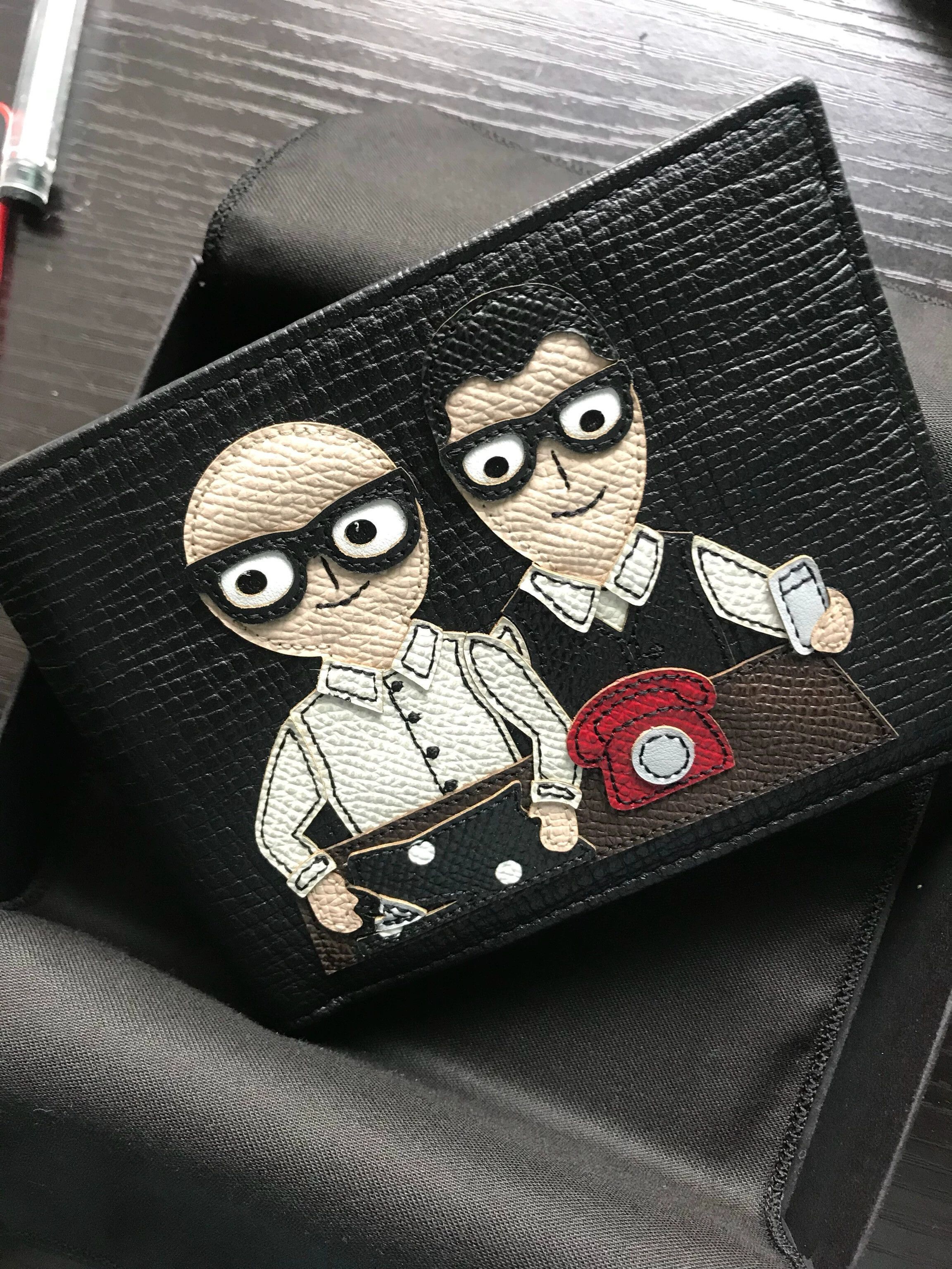 Dolce & Gabbana Black Wallet with Cartoon Character Design Size ONE SIZE - 1 Thumbnail