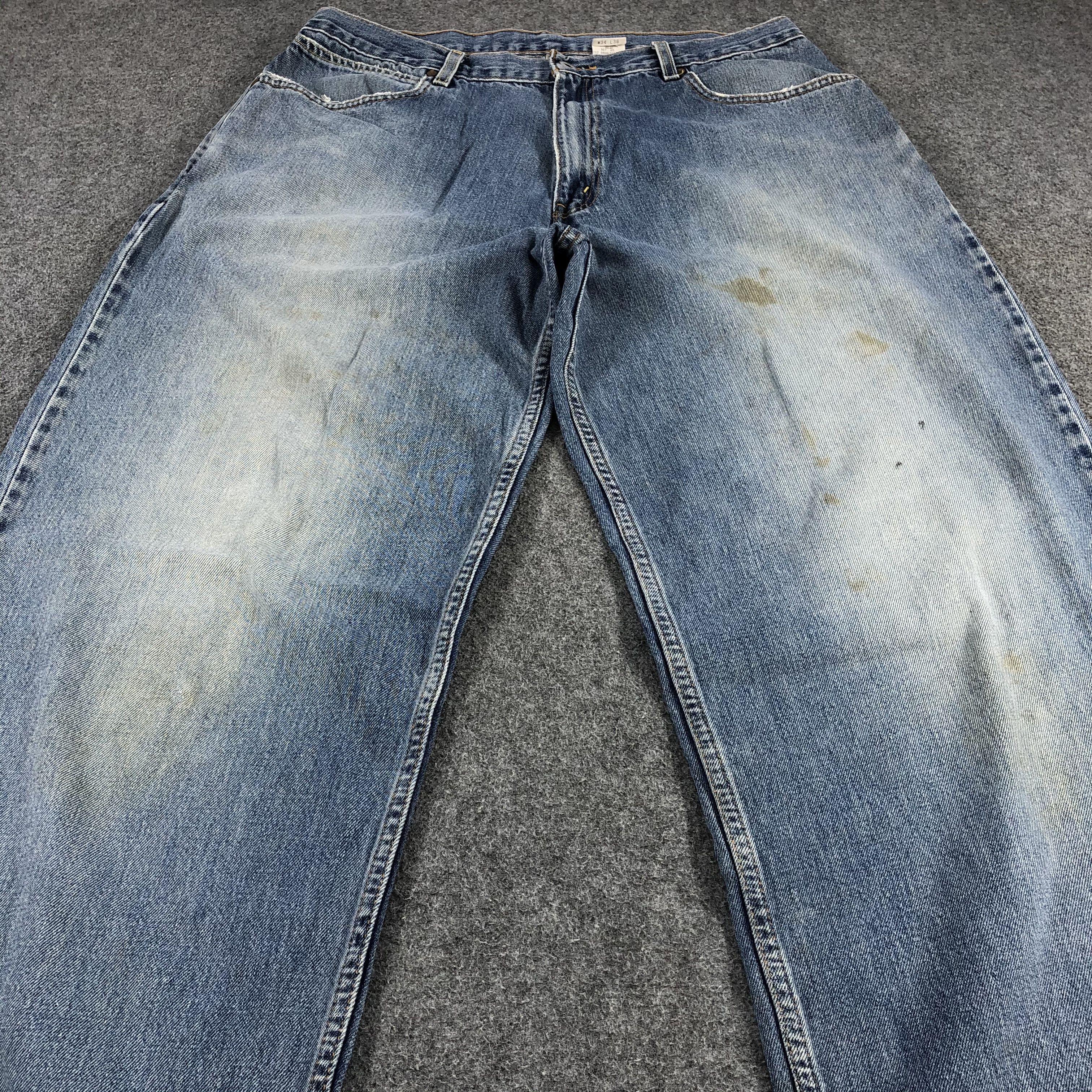 Levi's Vintage 90s Levi's 595 Jeans Faded Blue Denim KJ500 Size US 34 / EU 50 - 3 Thumbnail