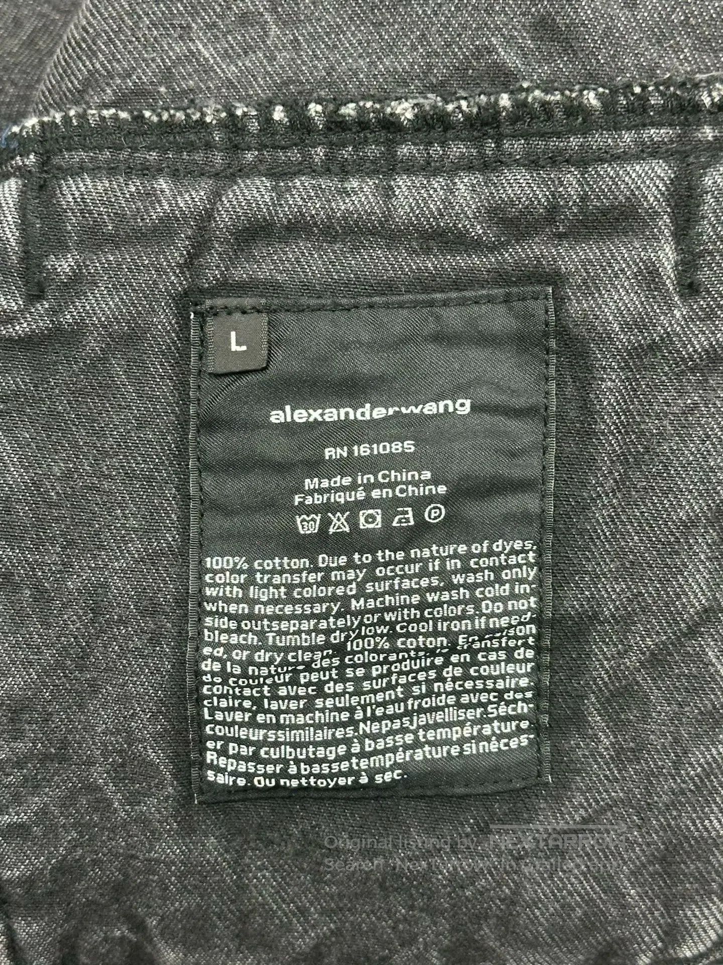 Alexander Wang Alexander Wang Black Denim Jacket with Bullet Print| Size US L / EU 52-54 / 3 - 4 Thumbnail