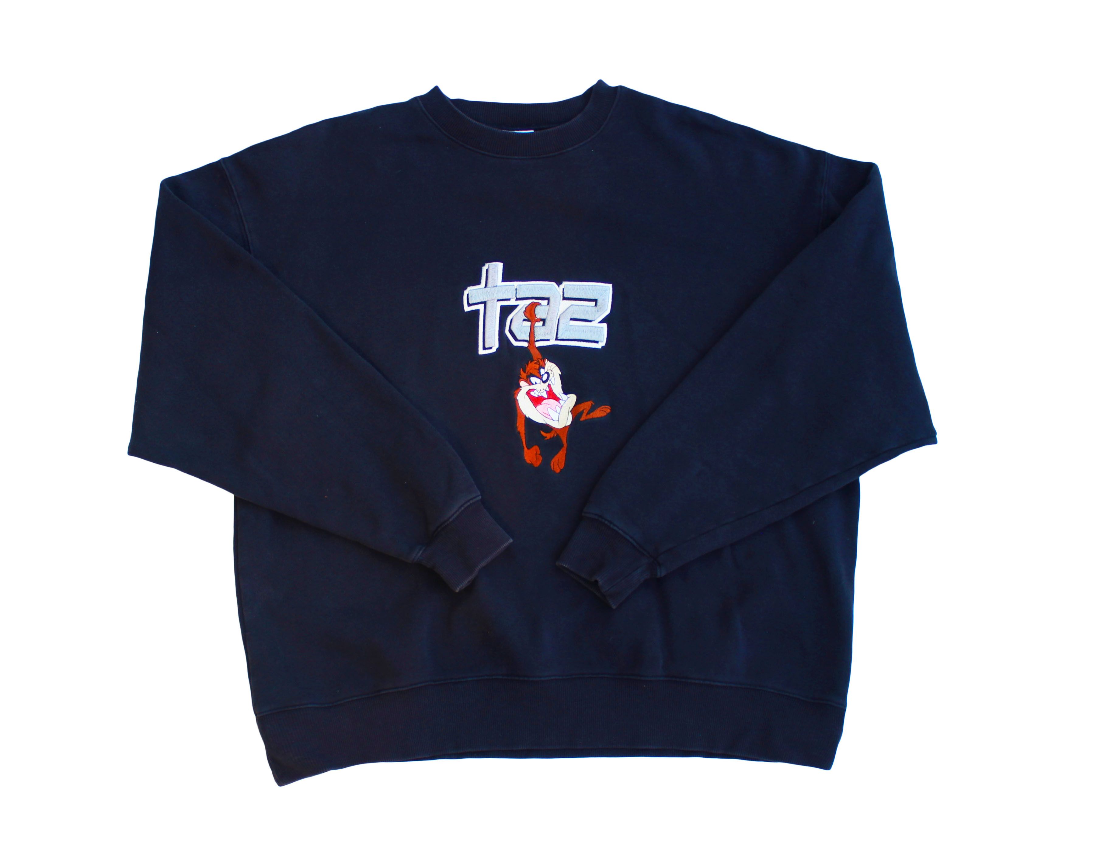 Warner Bros vintage 90's looney tunes cartoon taz nocturnal crewneck Size US M / EU 48-50 / 2 - 2 Thumbnail