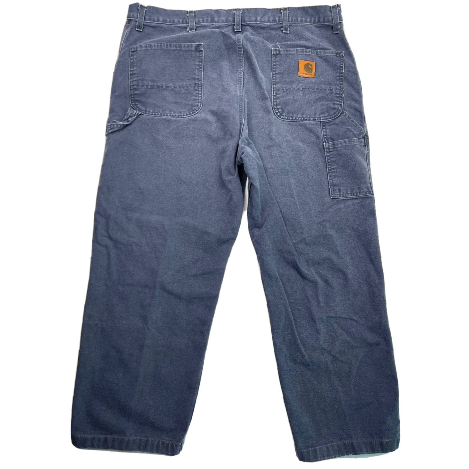 Carhartt VINTAGE Carhartt B11 Carpenter Duck Canvas Pants 40x32 Blue Workwear Mens Size US 40 / EU 56 - 3 Thumbnail