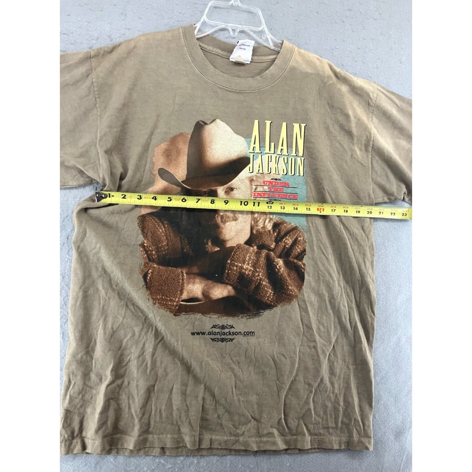 Vintage Vintage Alan Jackson T Shirt Men Large "Under the Influence" House of Blues USA Summer Fall Spring Cotton Brown Size US L / EU 52-54 / 3 - 5 Thumbnail
