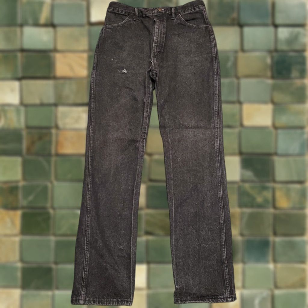 Denime VINTAGE Rustler Jeans Mens 34x34 Black Denim 100% Cotton 90s Y2K Casual Pants Shirt Mens Jeans Black Denim 90s Y2K Rustler Size US 34 / EU 50 - 1 Thumbnail