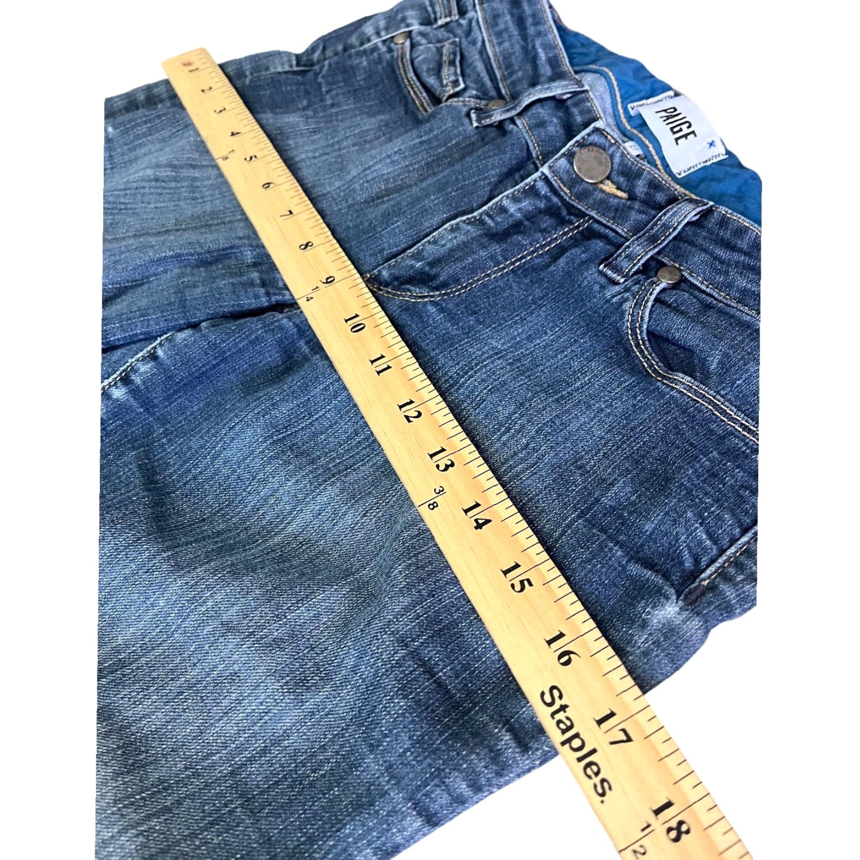 Paige Paige Jeans Womens 27 Boot Cut Denim Dark Wash Low Rise 27 Regular 30 Inseam Women's Jeans Black? Size 27" / US 4 / IT 40 - 5 Thumbnail