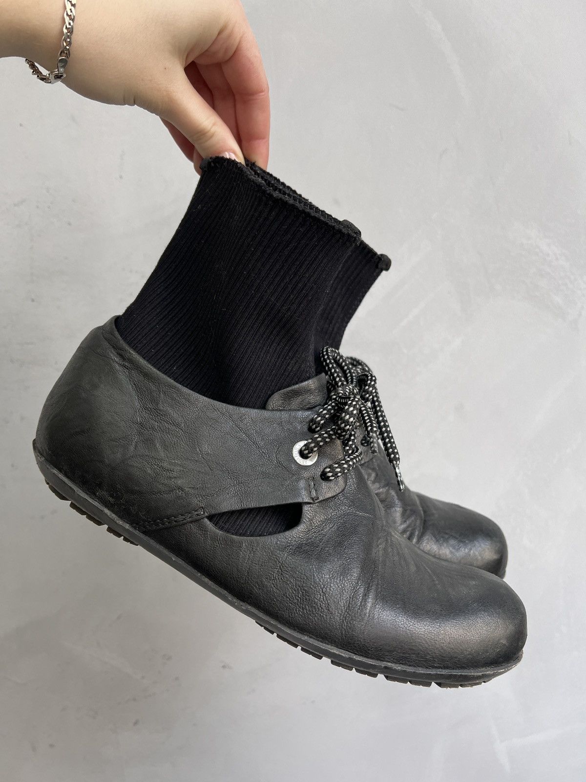Trippen Rick owens style Leather Shoes Ankle Sock Boots Y2K Style Size US 7 / IT 37 - 2 Thumbnail