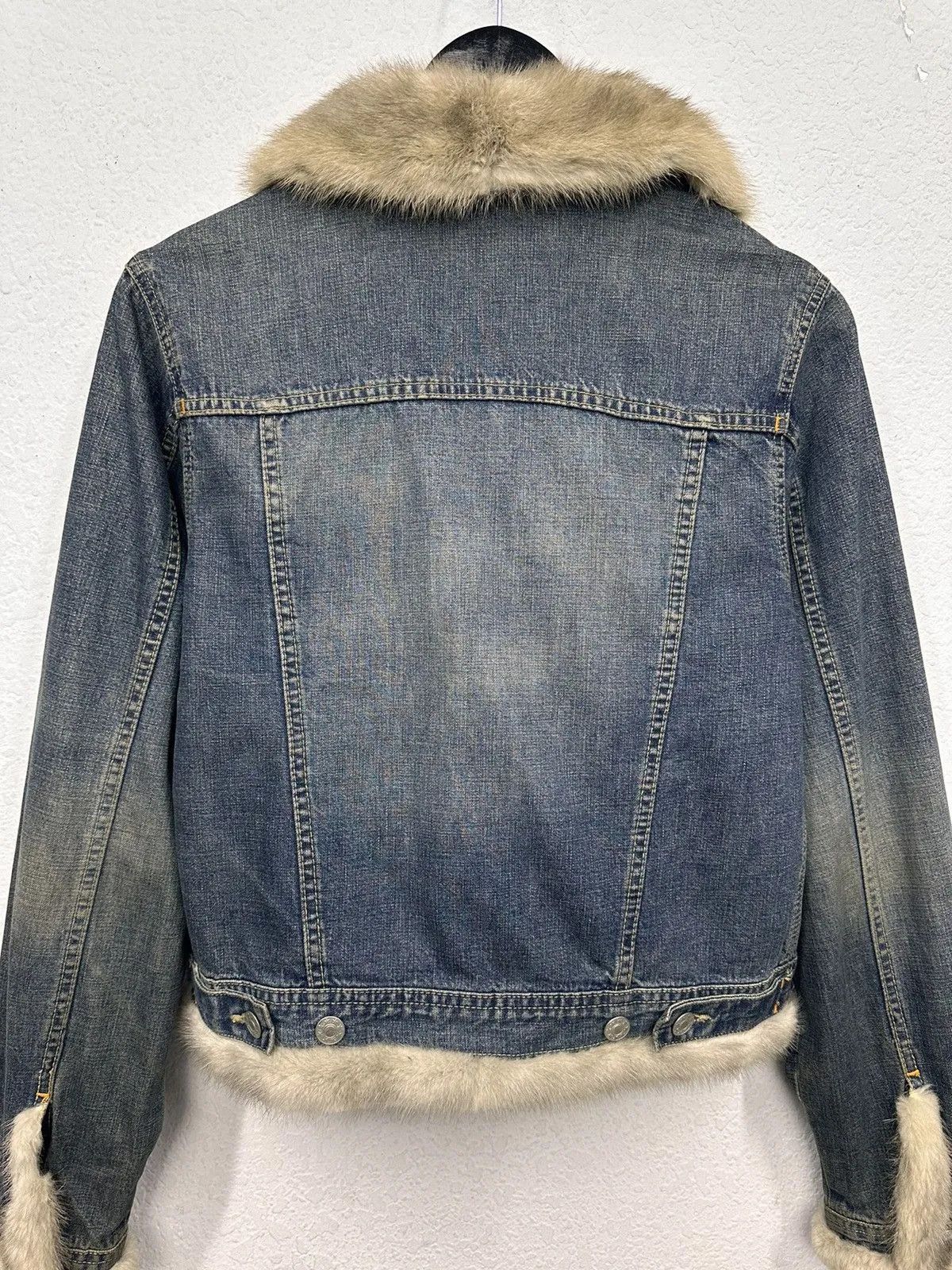 Vintage Ifsixwasnine Leather Denim Jacket Y2K Japan Hoodie Fur Goa Size M / US 6-8 / IT 42-44 - 7 Thumbnail