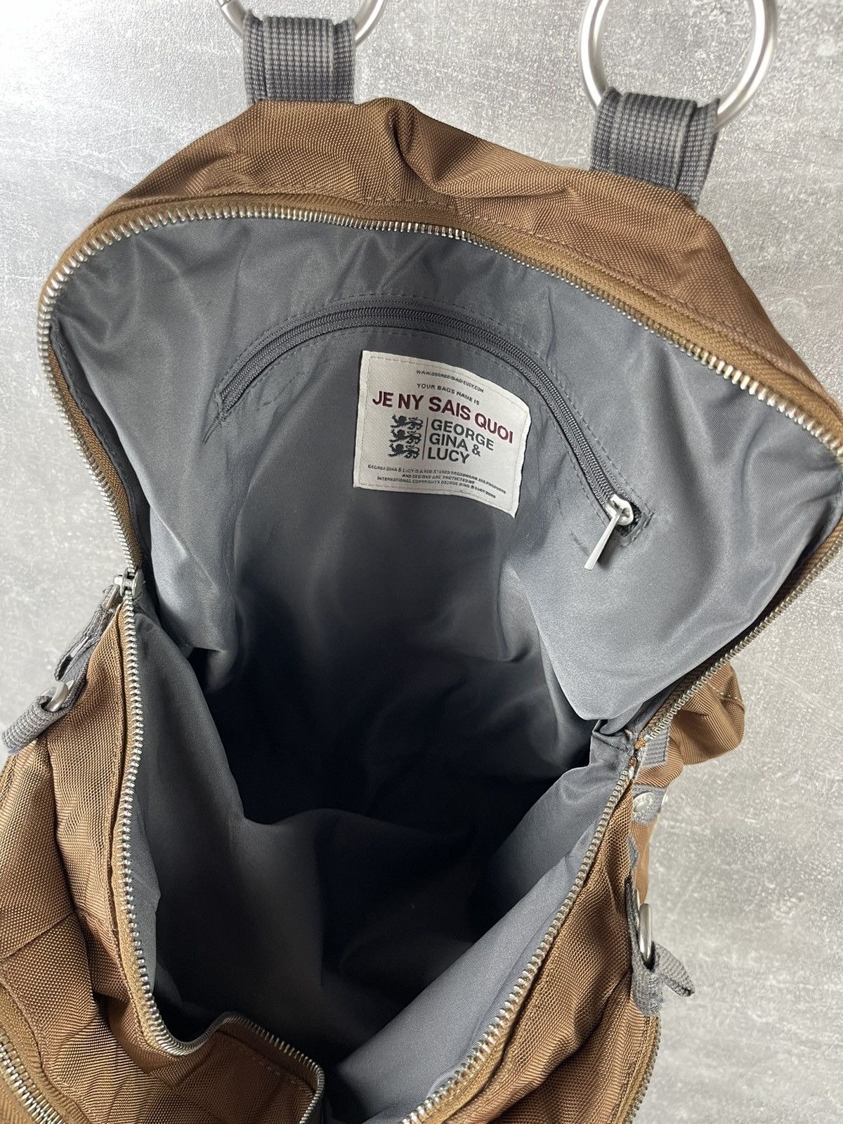 George Gina & Lucy George Gina & Lucy Tactical Nylon Handbag Brown Utility Bag Size ONE SIZE - 11 Thumbnail