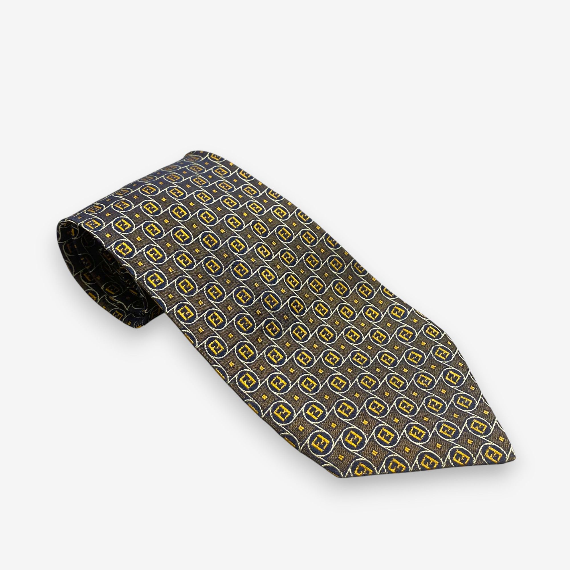 Fendi Vintage Fendi SILK Necktie Cravate Pure Silk Neck Tie Size ONE SIZE - 1 Thumbnail