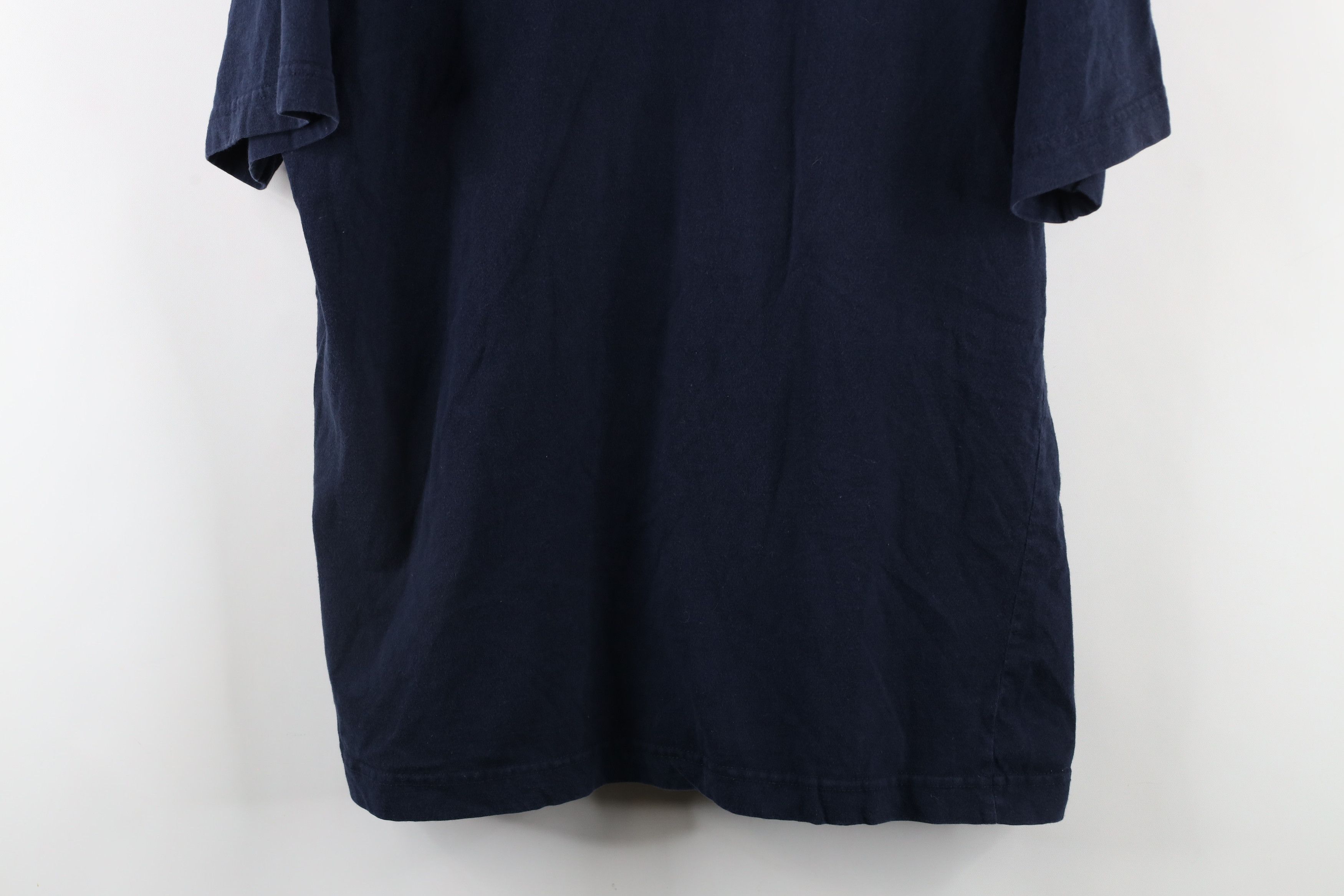 Vintage Vintage 90s Streetwear Heavyweight Cotton T-Shirt Blue Size US L / EU 52-54 / 3 - 3 Thumbnail