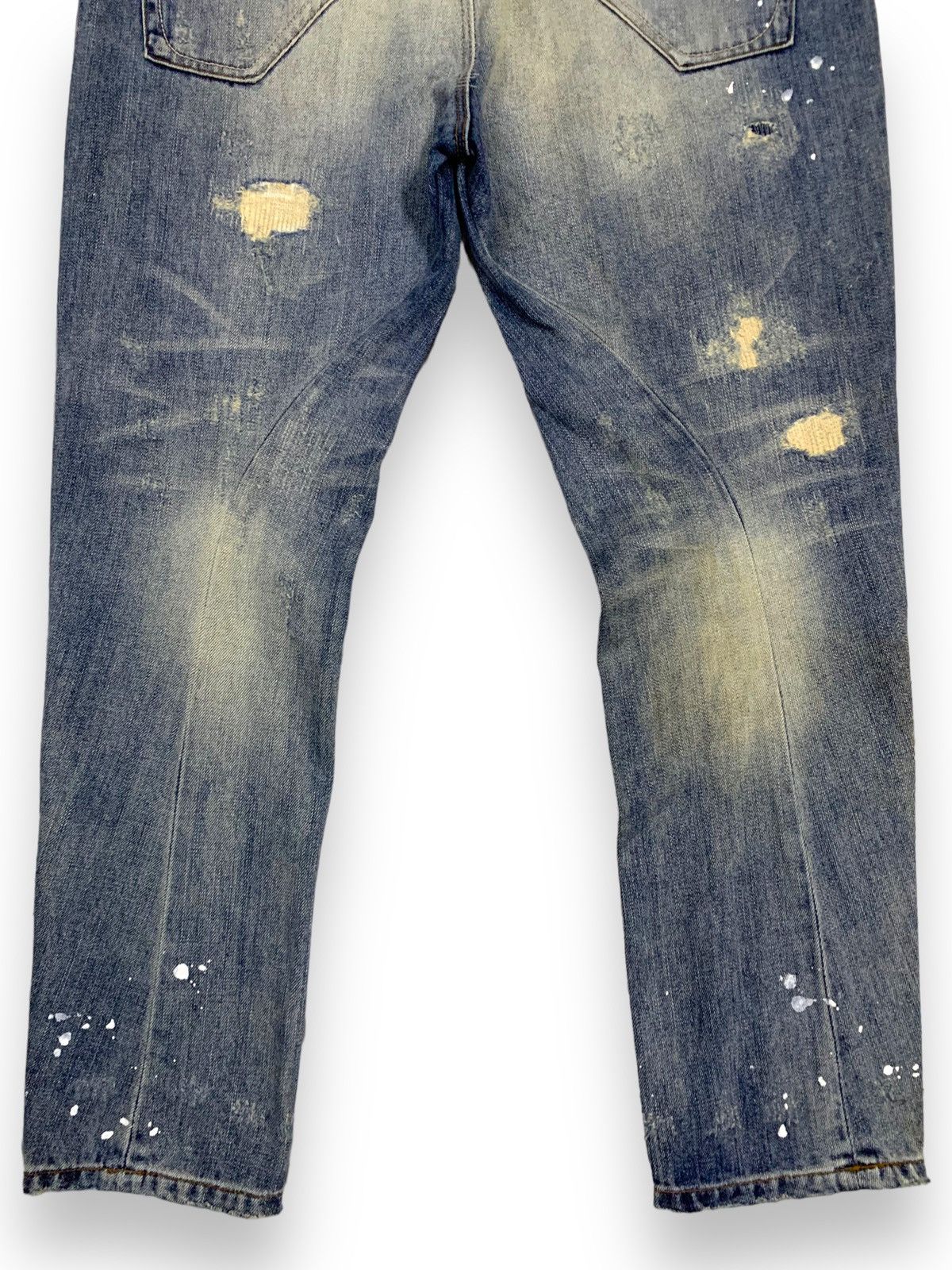 14th Addiction Japanese Brand Buckle Back Splatter Distressed Punk Jeans Size US 32 / EU 48 - 16 Thumbnail