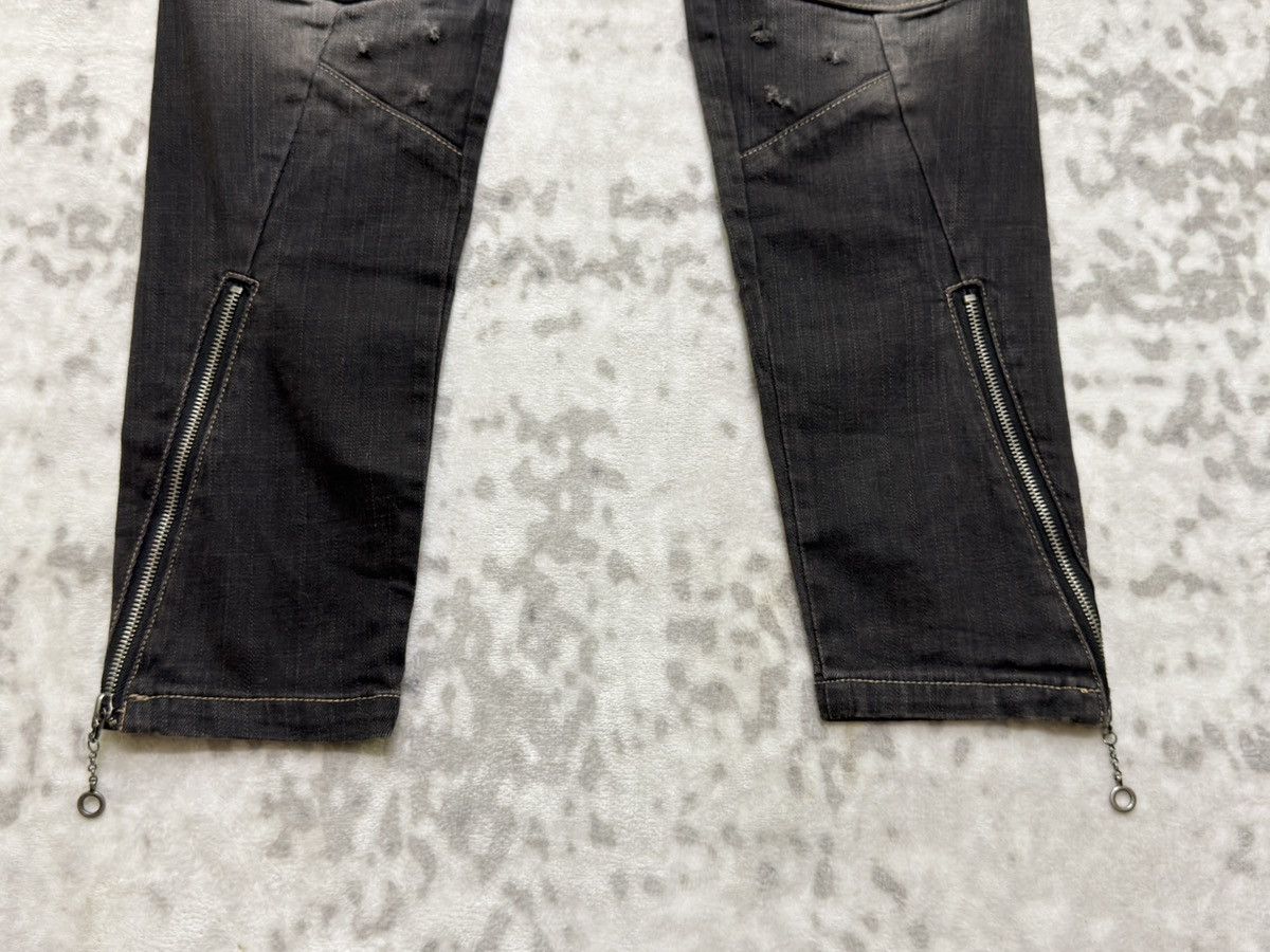 PPFM PPFM Distressed Biker Jeans Y2K Archive Multi Zip Moto Denim Size US 30 / EU 46 - 7 Thumbnail