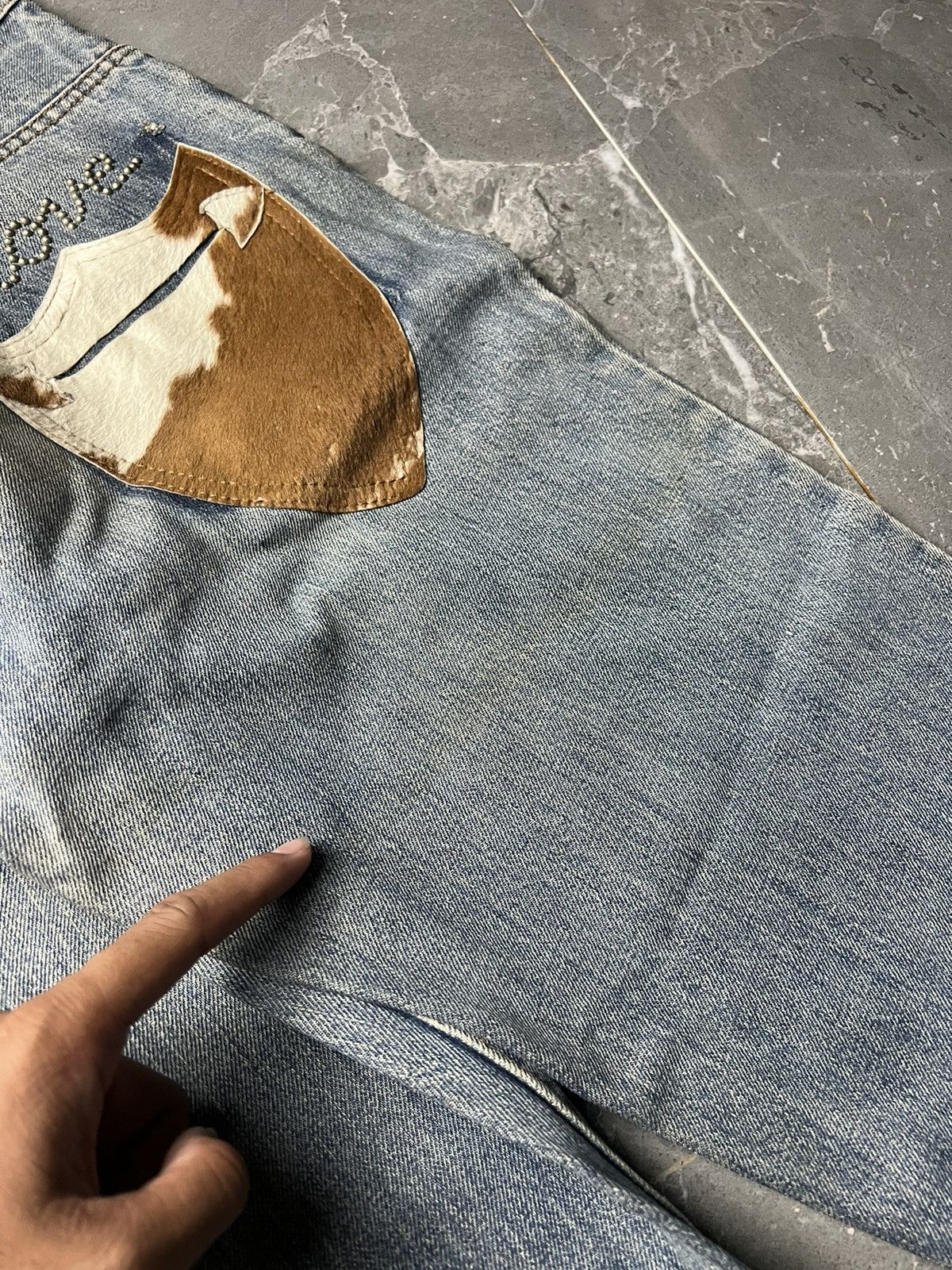Levi's × Vintage Custom Levis Studded Cow Hair Pocket Size US 31 - 10 Thumbnail