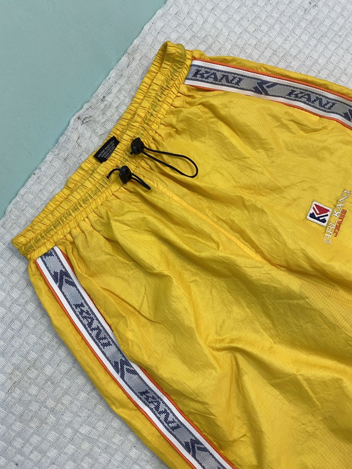 Karl Kani 💥 VINTAGE KARL KANI BAGGY WIDE LEG SWOOSH TRACK PANTS Y2K Size US 42 / EU 58 - 2 Thumbnail