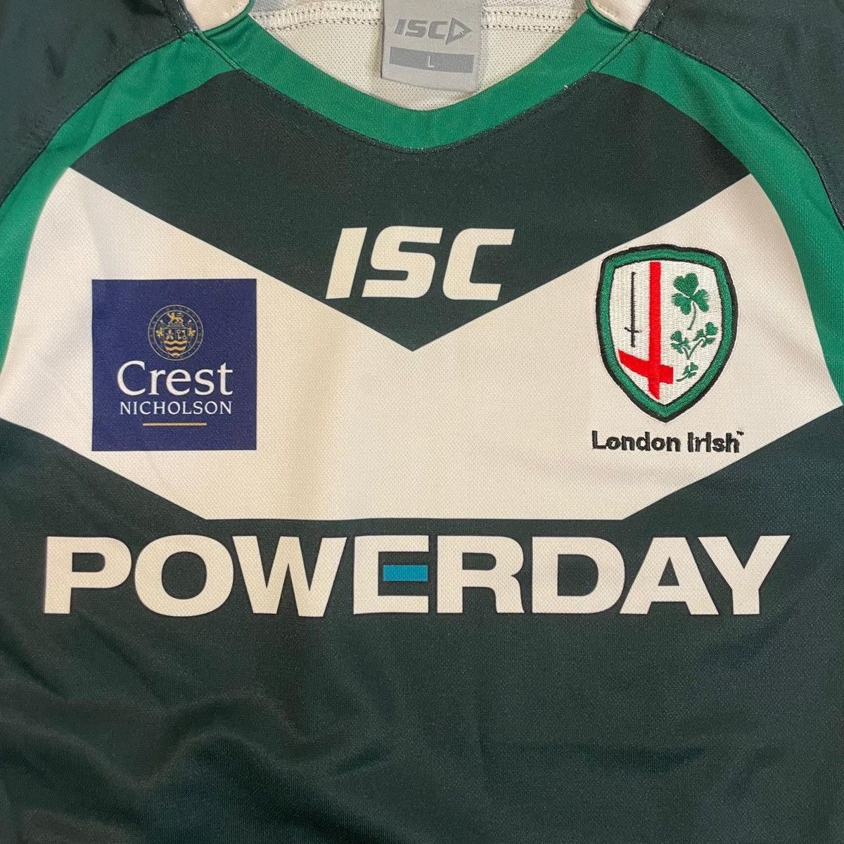 Other London Irish green rugby shirt tee Size US L / EU 52-54 / 3 - 7 Thumbnail