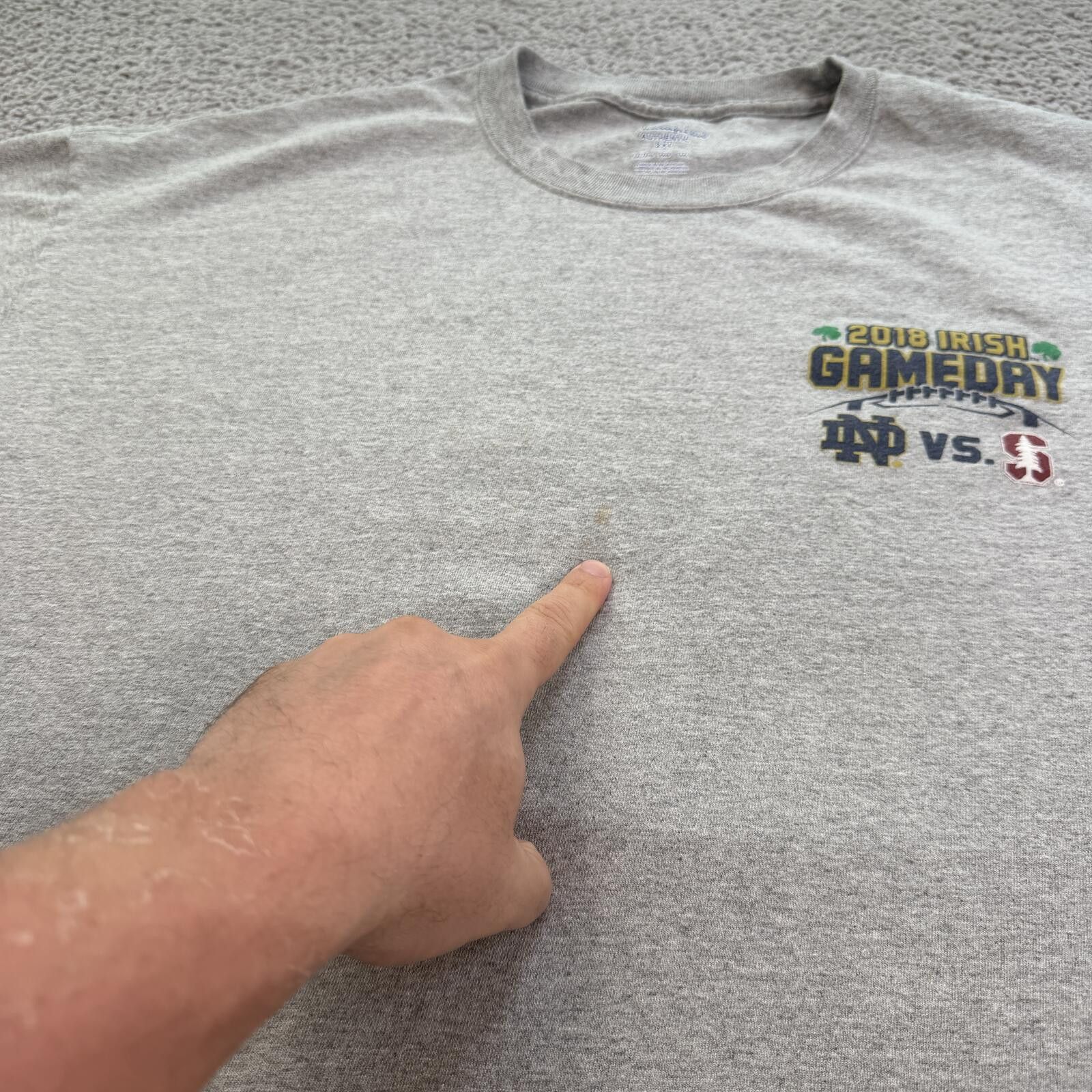 Champion 2018 Notre Dame vs Stanford Rivalry Champion T Shirt 2XL Size US XXL / EU 58 / 5 - 7 Thumbnail