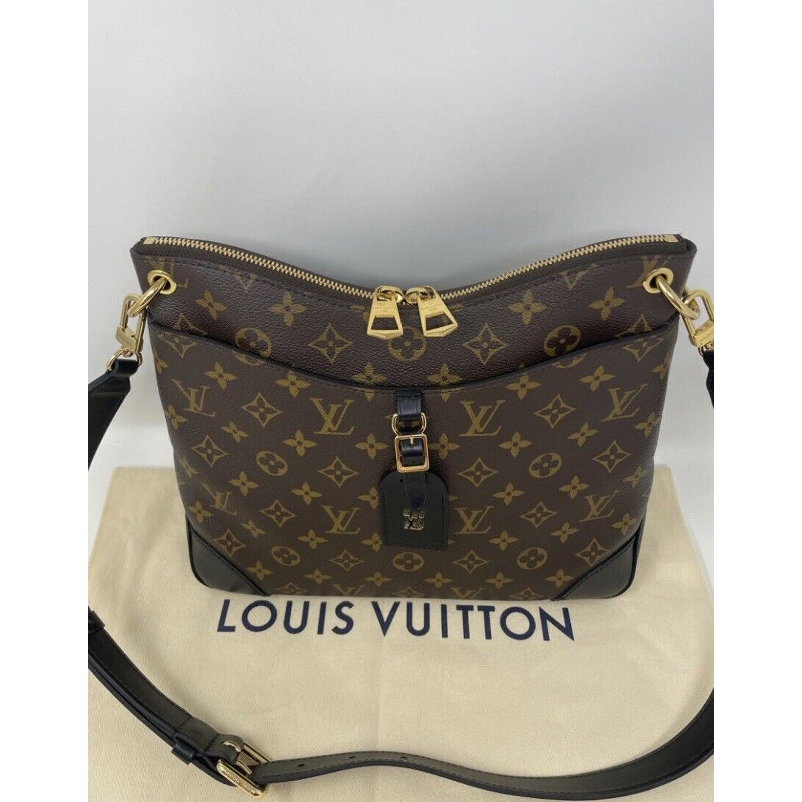 Louis Vuitton Louis Vuitton Odeon Monogram Shoulder Bag MM Brown Canvas Size ONE SIZE - 4 Thumbnail