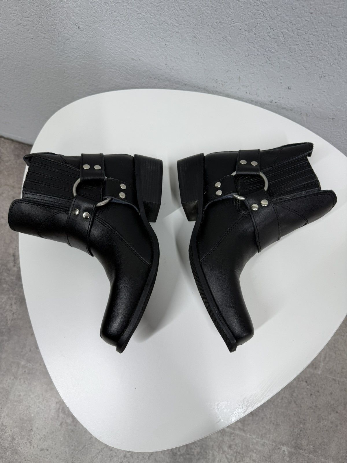 If Six Was Nine Vintage Italian AS 98 Rick Owens Style Leather Cowboy Boots Size US 9 / EU 42 - 11 Thumbnail