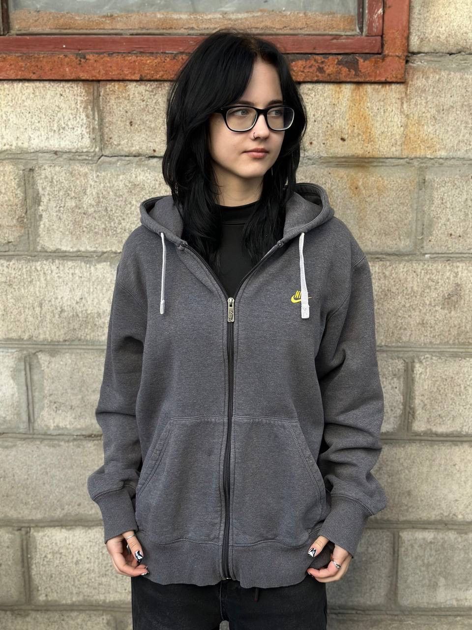 Nike VTG Nike Zip Hoodie Small Logo Size XL Y2K 00s USA Hype Size US L / EU 52-54 / 3 - 2 Thumbnail