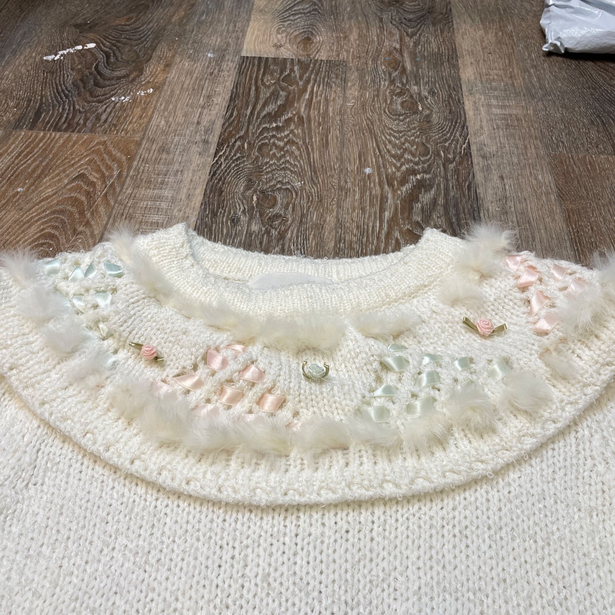 Vintage XL - Vintage Promptly Knit White Sweater Size XL / US 12-14 / IT 48-50 - 3 Thumbnail