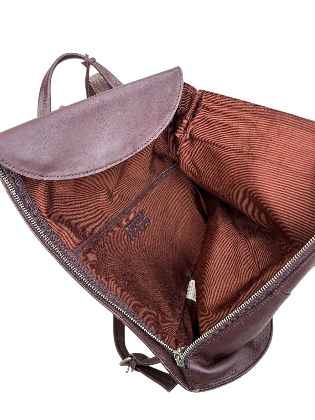 Leather Vintage Yohji Yamamoto Y’saccs Patina Leather Backpack Bag Size ONE SIZE - 20 Thumbnail