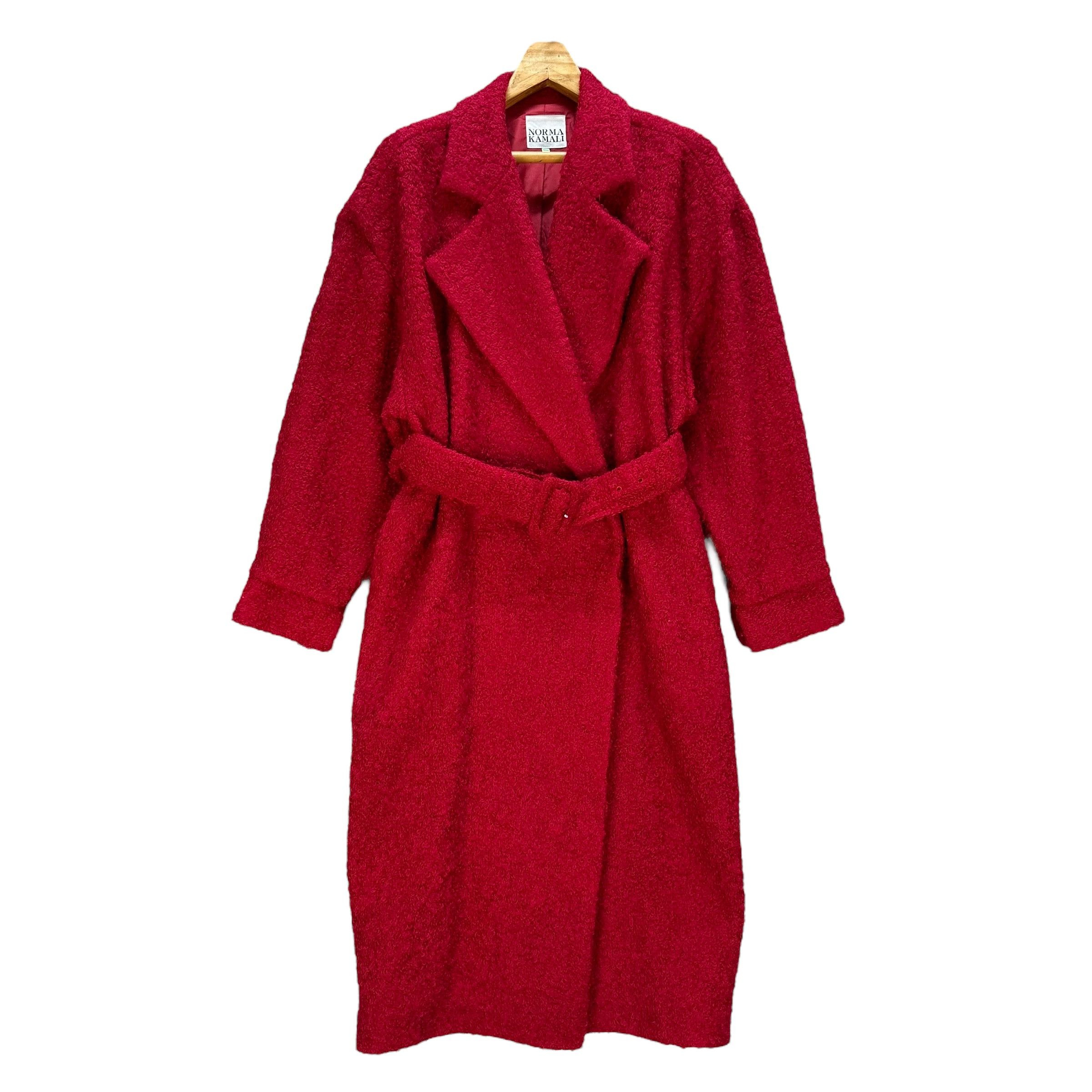 Norma Kamali NORMA KAMALI Red Robes Long Coat Trench Coat #A64-1545 Size M / US 6-8 / IT 42-44 - 1 Thumbnail