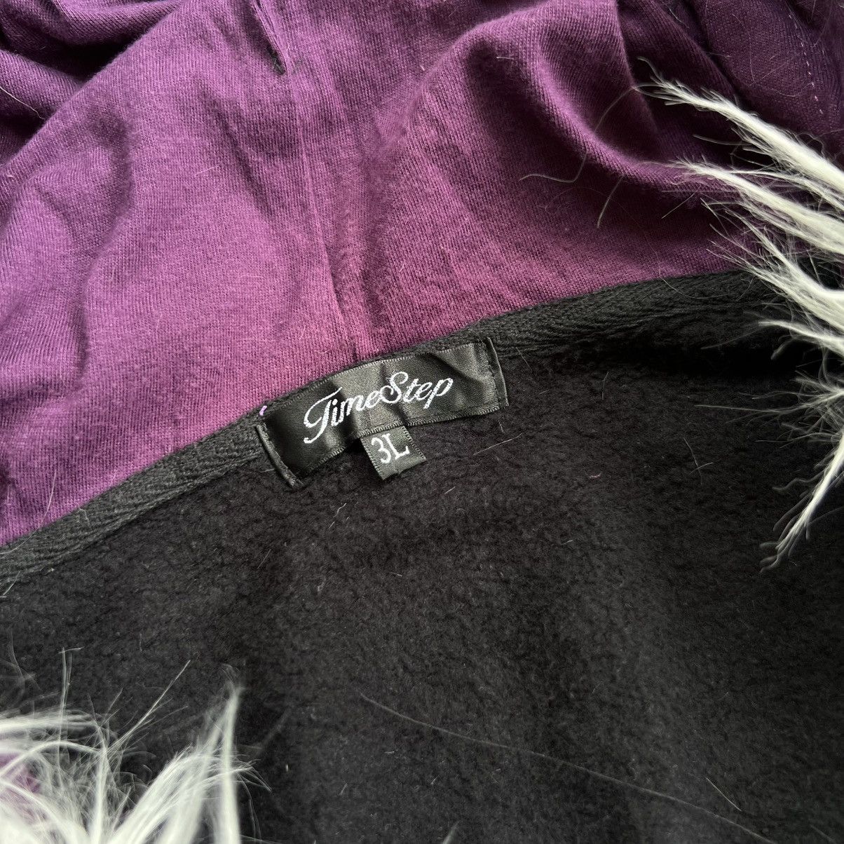 KMRii 2000s Time Step Vkei Style Poem Fur Zip Hoodie Size US XL / EU 56 / 4 - 6 Thumbnail