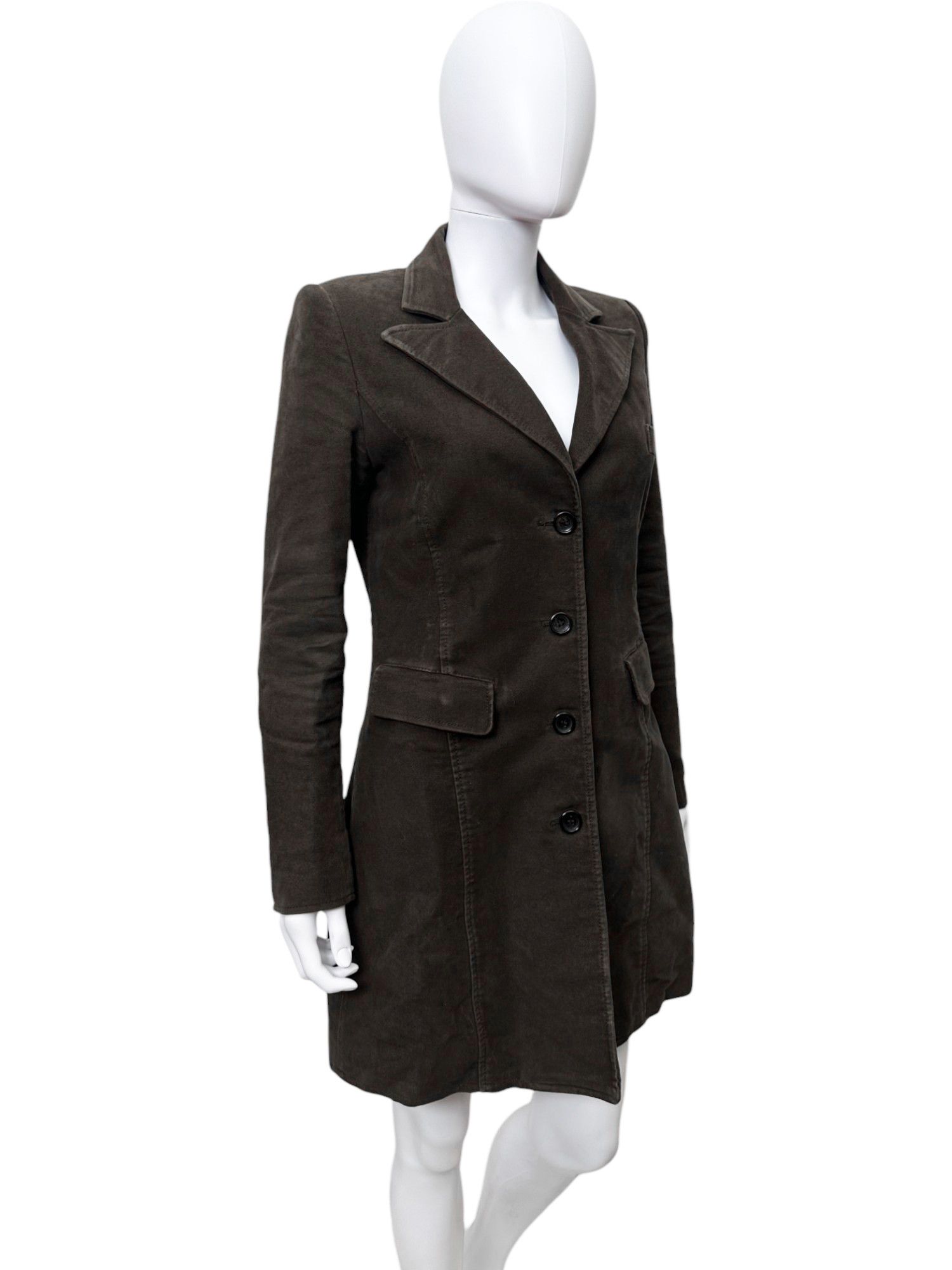 Alexander McQueen 90s Brown Cotton Trench Coat Size M / US 6-8 / IT 42-44 - 5 Thumbnail