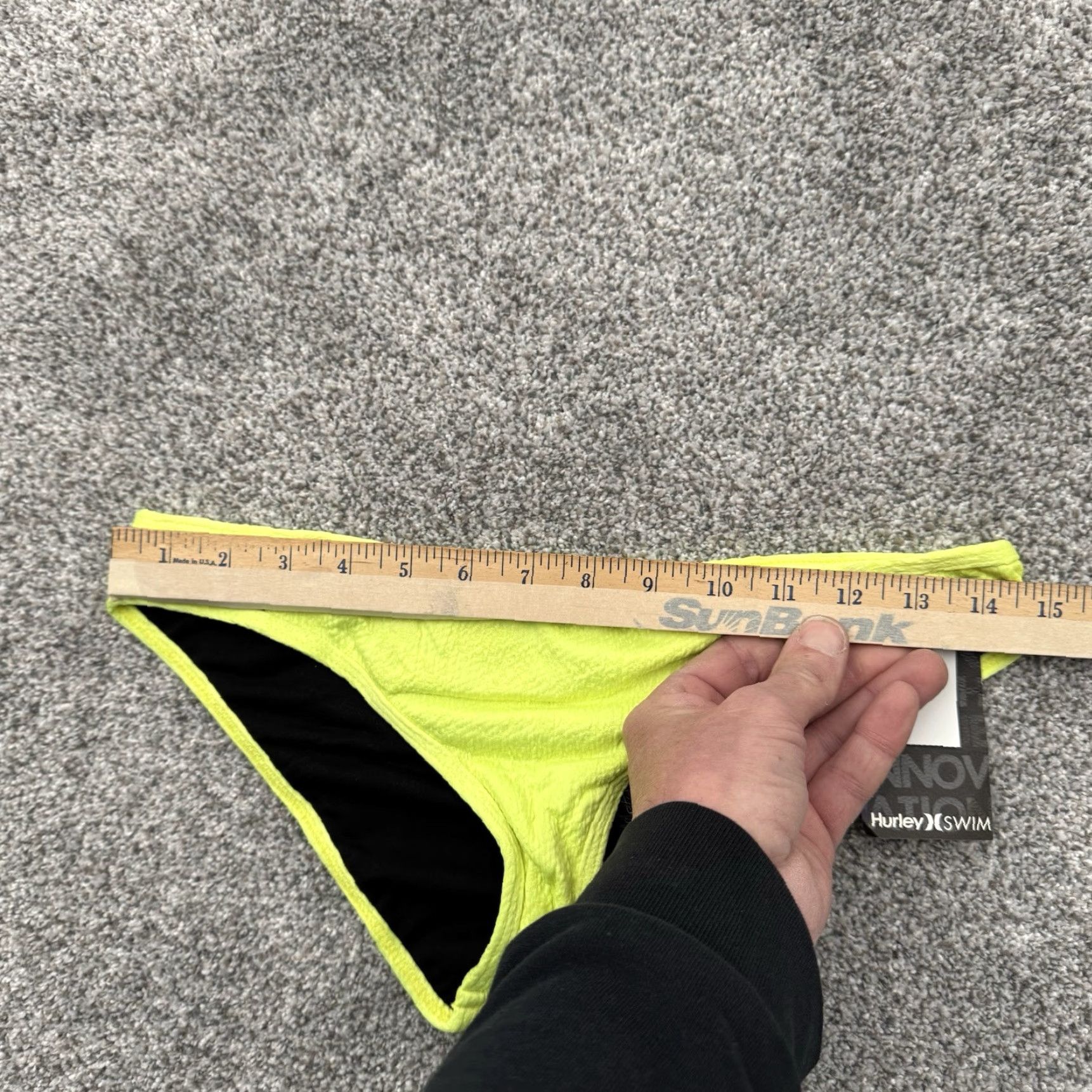 Hurley Hurley Swim Bikini Bottom M Women Cheeky Neon Yellow Rave Y2K Surf Spring Break Festival Size 32" / US 10 / IT 46 - 4 Thumbnail