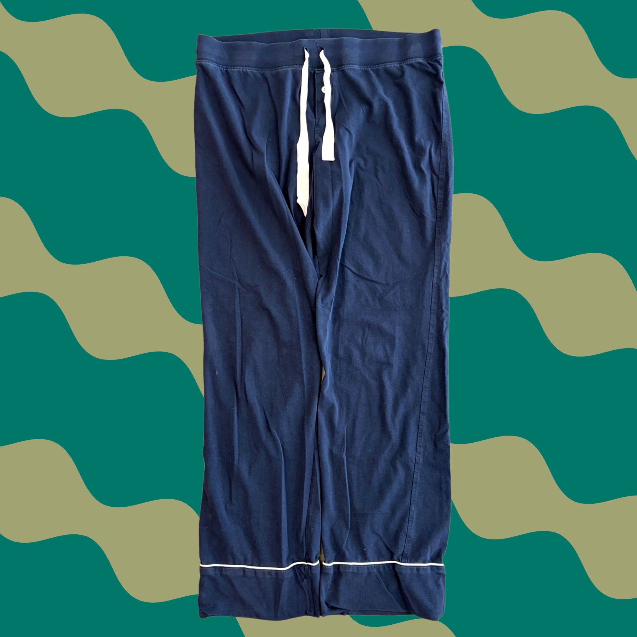 Vintage VINTAGE Y2K J Crew Soft Comfort Navy Preppy Pajama Stretch Pants Women M Navy Pants Women M Size 32" / US 10 / IT 46 - 1 Thumbnail