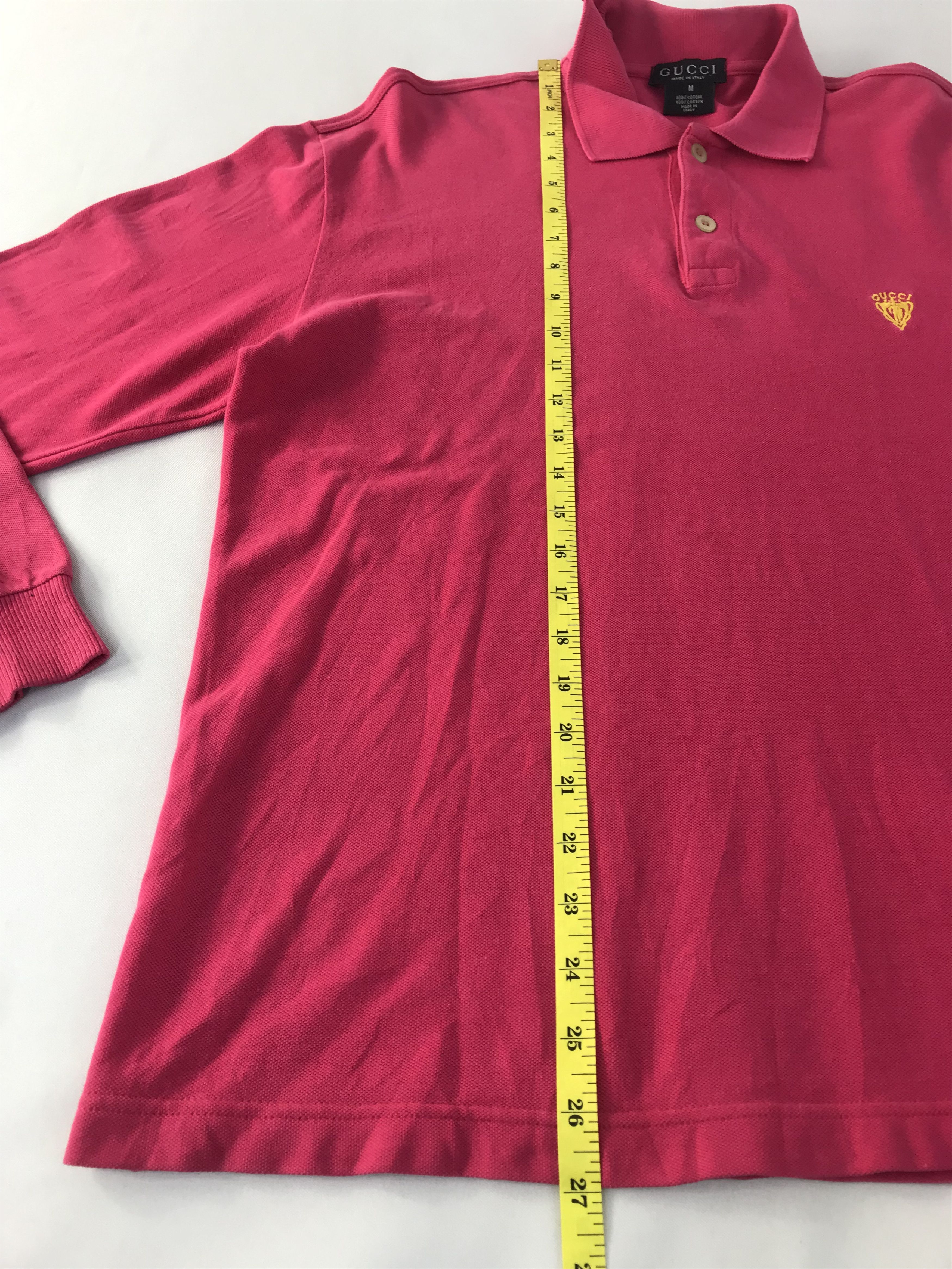 Gucci Gucci Plain Emboidery Logo Longsleeve Polo Tee Size US L / EU 52-54 / 3 - 8 Thumbnail