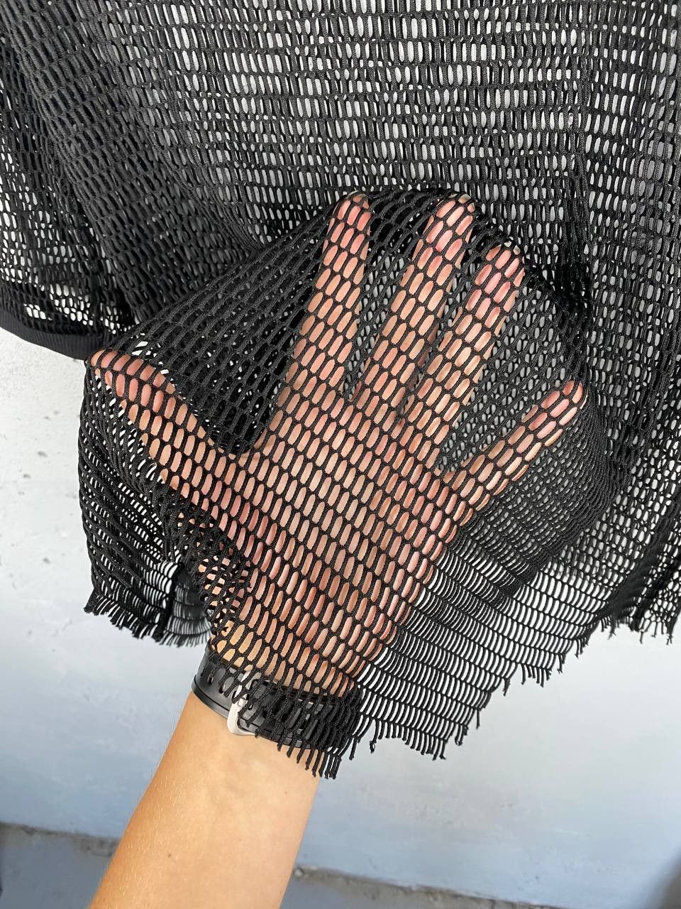 Japanese Brand × Seditionaries Y2K JAPANESE VINTAGE MESH SHIRT (RICK OWENS STYLE) Size US XL / EU 56 / 4 - 4 Thumbnail