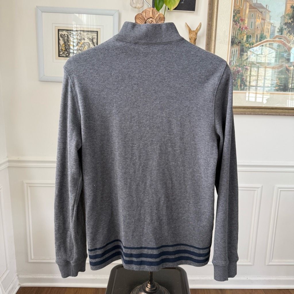 Hugo Boss Boss Hugo Boss 1/4 Zip Cotton Sweater Grey Navy M Size US M / EU 48-50 / 2 - 9 Thumbnail