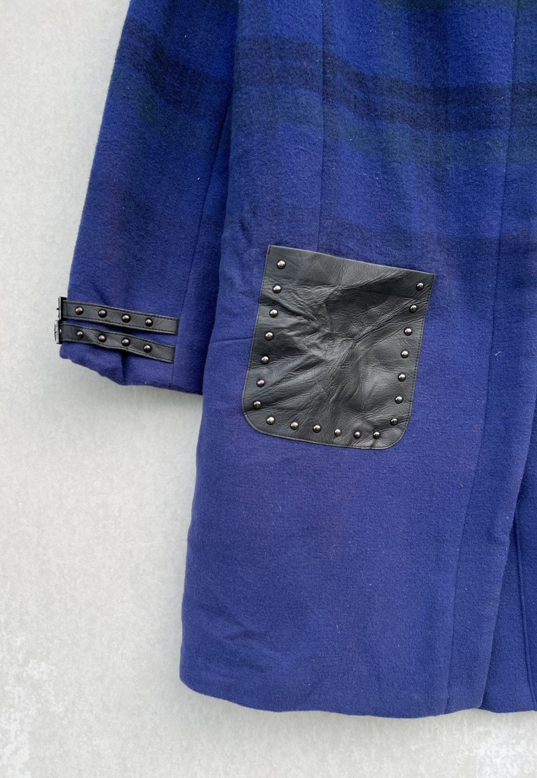 Japanese Brand × Junya Watanabe 🔥RARE🔥 Gabardine K.T Studed Leather Pocket Coat/Jacket Size US M / EU 48-50 / 2 - 6 Thumbnail