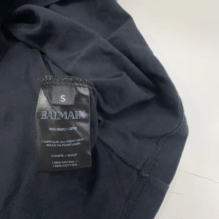 Balmain Balmain Logo Black Short Sleeve T-Shirt -2507 Size US S / EU 44-46 / 1 - 1 Thumbnail