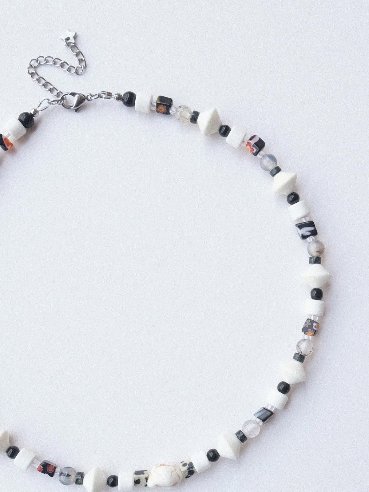 Handmade Handmade Holiday Vibe Dalmation Stone Beaded Necklace 16.1in Size ONE SIZE - 4 Thumbnail