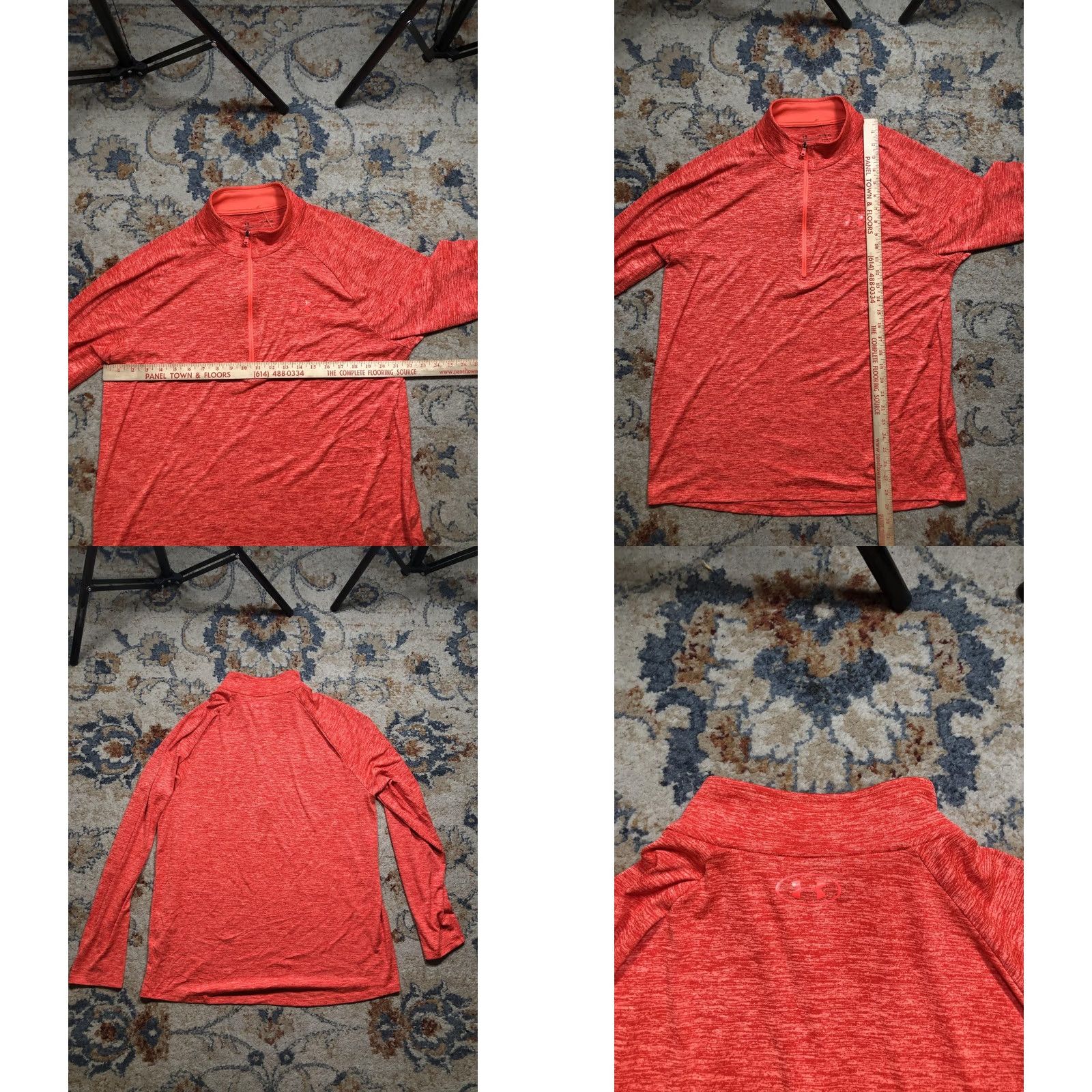 Under Armour Under Armour HeatGear Pullover Mens XL Red 1/4 Zip Mock Neck Long Sleeve Running Gym Training Lightweight Moisture Wicking Size US XL / EU 56 / 4 - 8 Thumbnail
