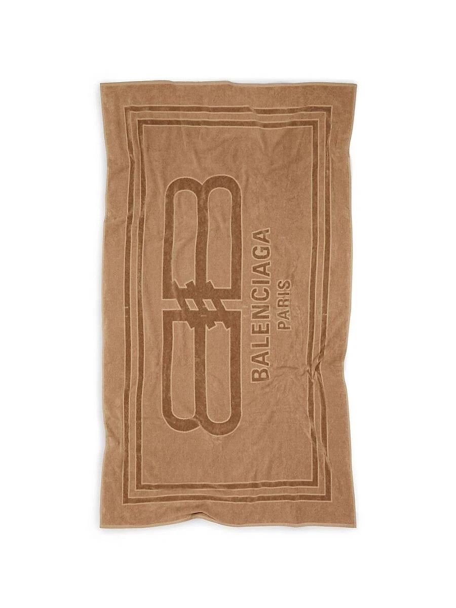 Balenciaga o1mt1gz1024 Size: OS / BB Paris Icon Towel in Beige Size ONE SIZE - 1 Thumbnail