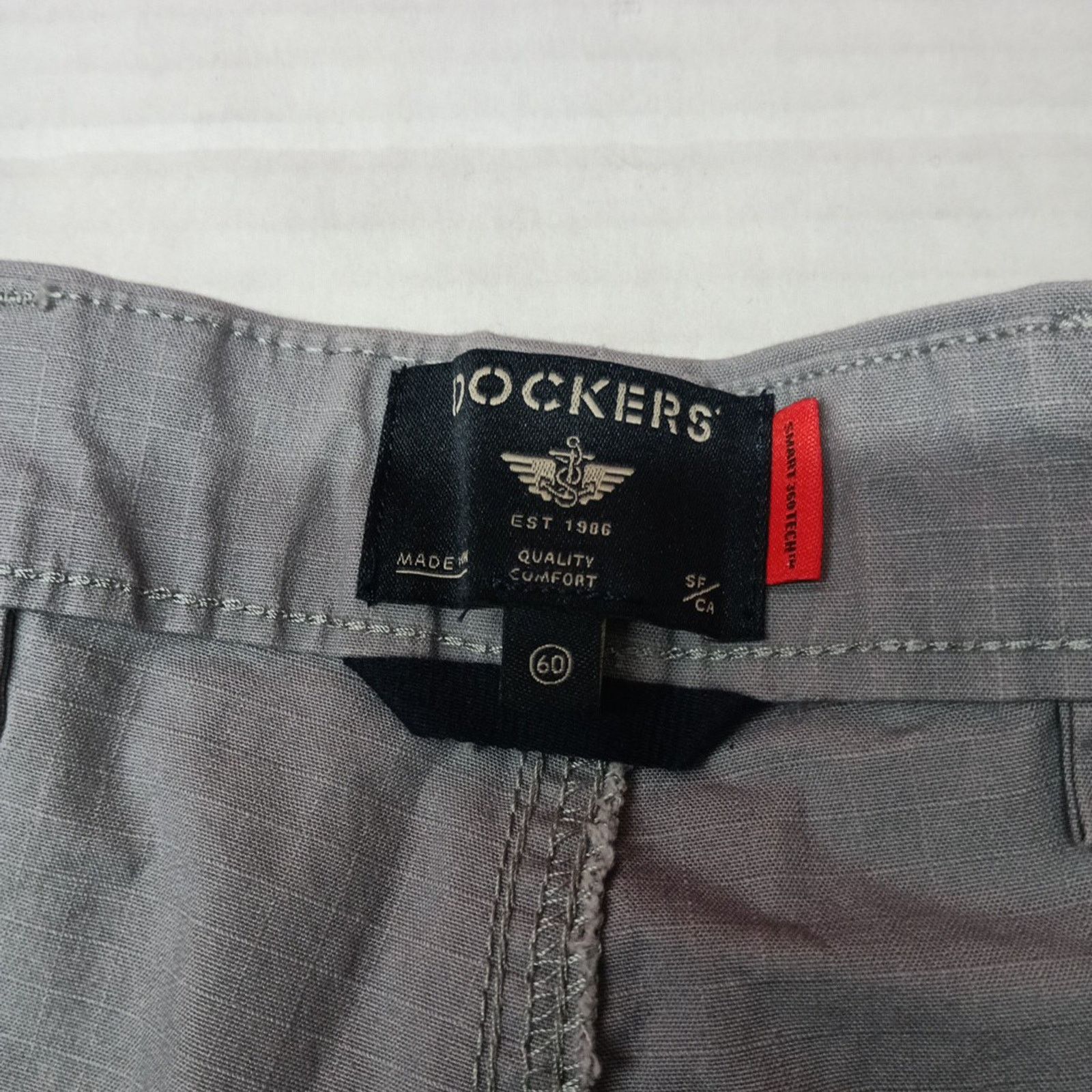Dockers Dockers Tech Cargo Shorts Men's 60 Big & Tall Gray Size US 44 / EU 60 - 3 Thumbnail