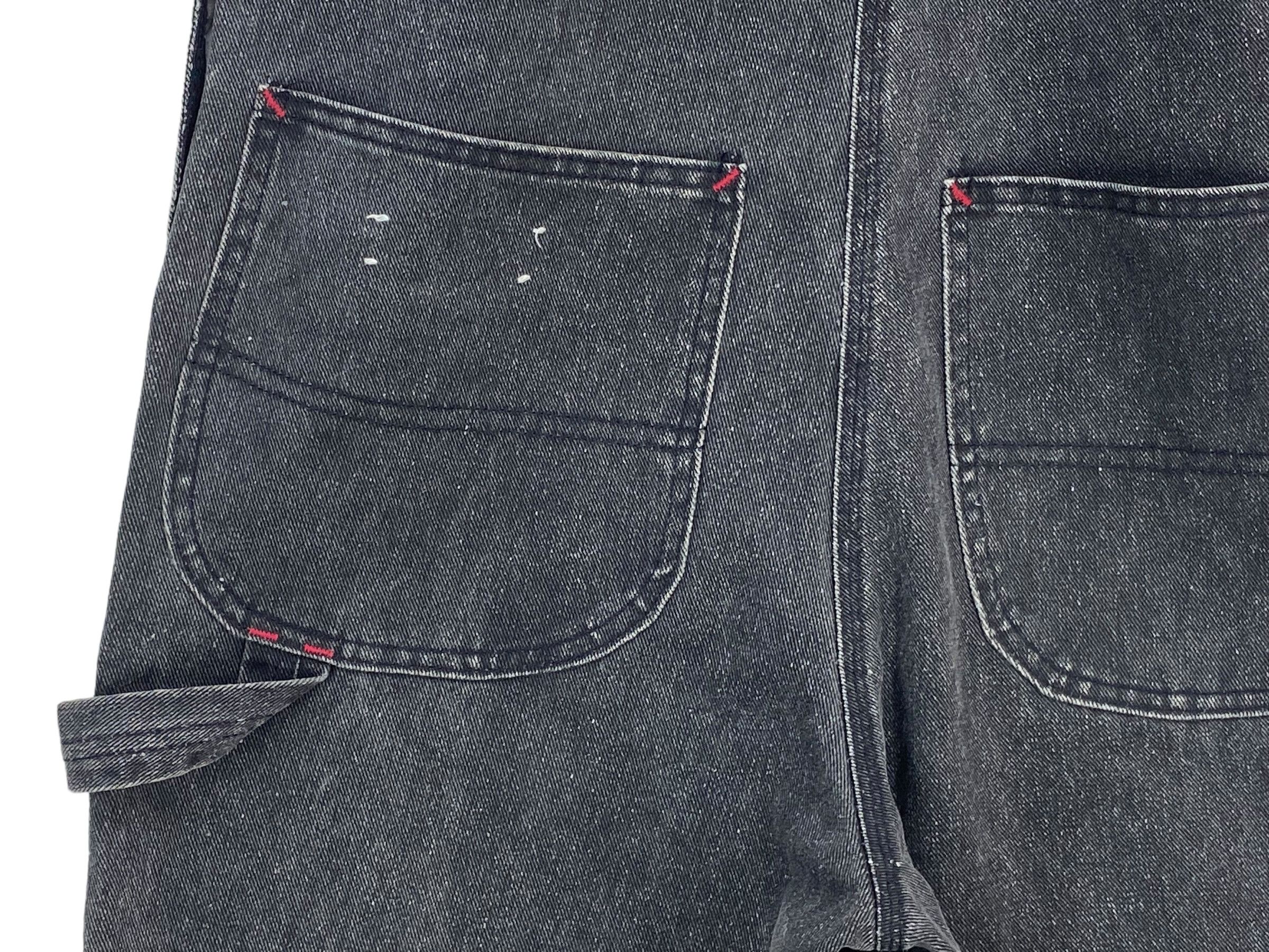 Cherokee × Vintage Cherokee Carpenter Bib Overalls Black Light Wash Jeans Size US 39 - 9 Thumbnail
