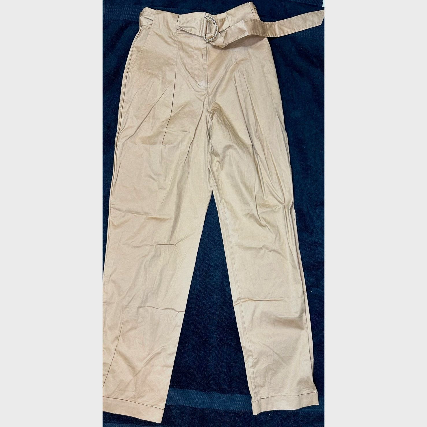 Tanya Taylor Tanya Taylor Tyler Pleated Belted Cuffed Pants Tan size 2 Size 26" / US 2 / IT 38 - 13 Thumbnail