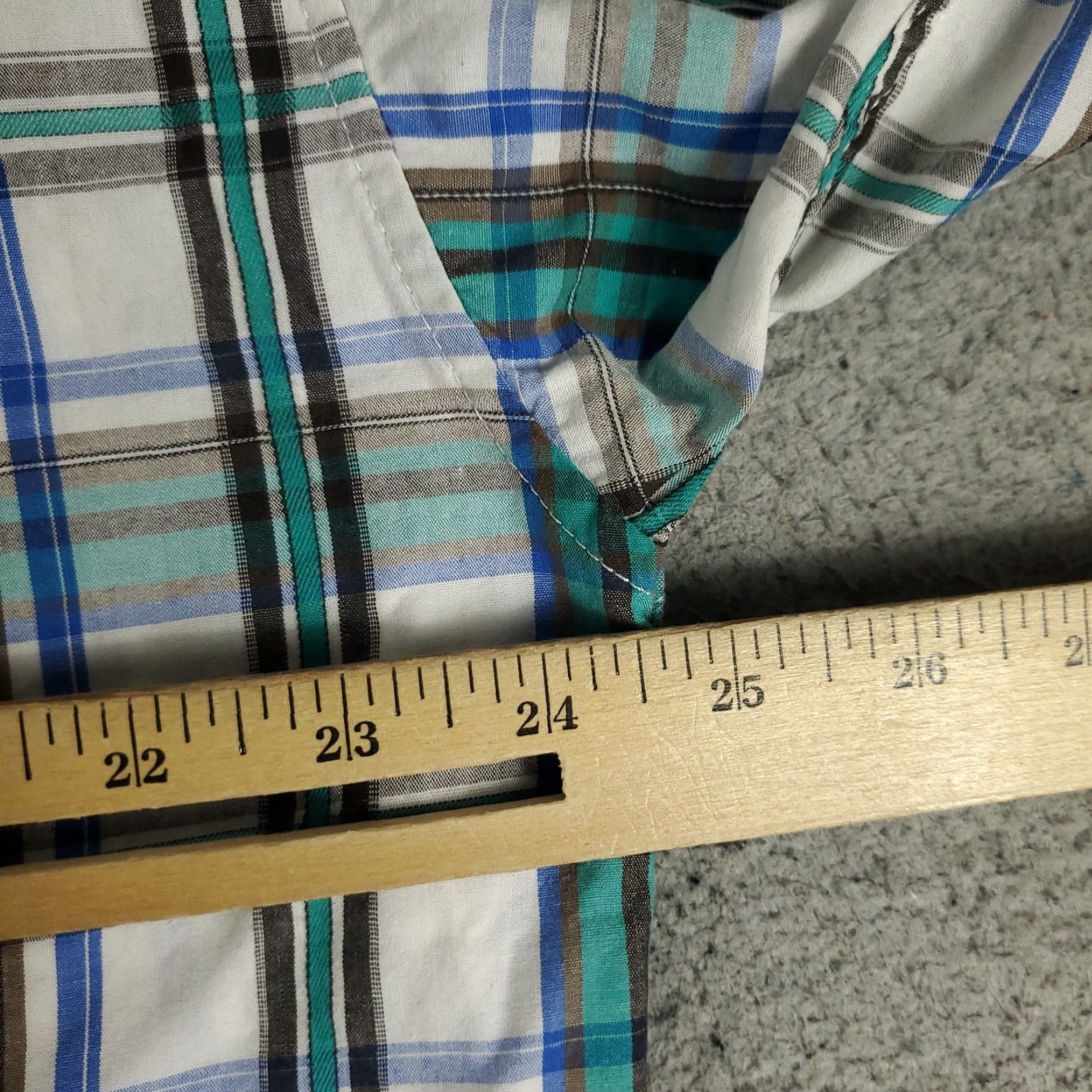 Vintage VINTAGE Panhandle Slim Shirt Mens XL Plaid Blue Green Button Up Long Sleeve Size US XL / EU 56 / 4 - 5 Thumbnail