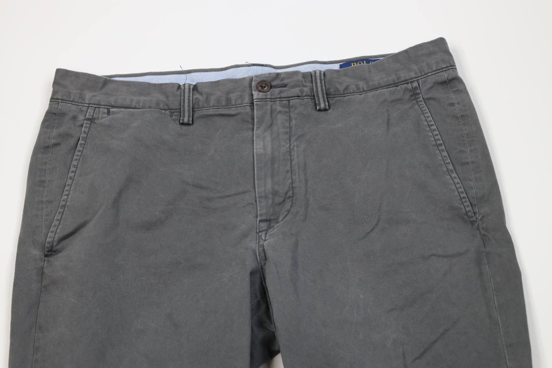Polo Ralph Lauren Vintage Y2K Ralph Lauren Cotton Twill Chino Pants Gray Size US 33 - 2 Thumbnail