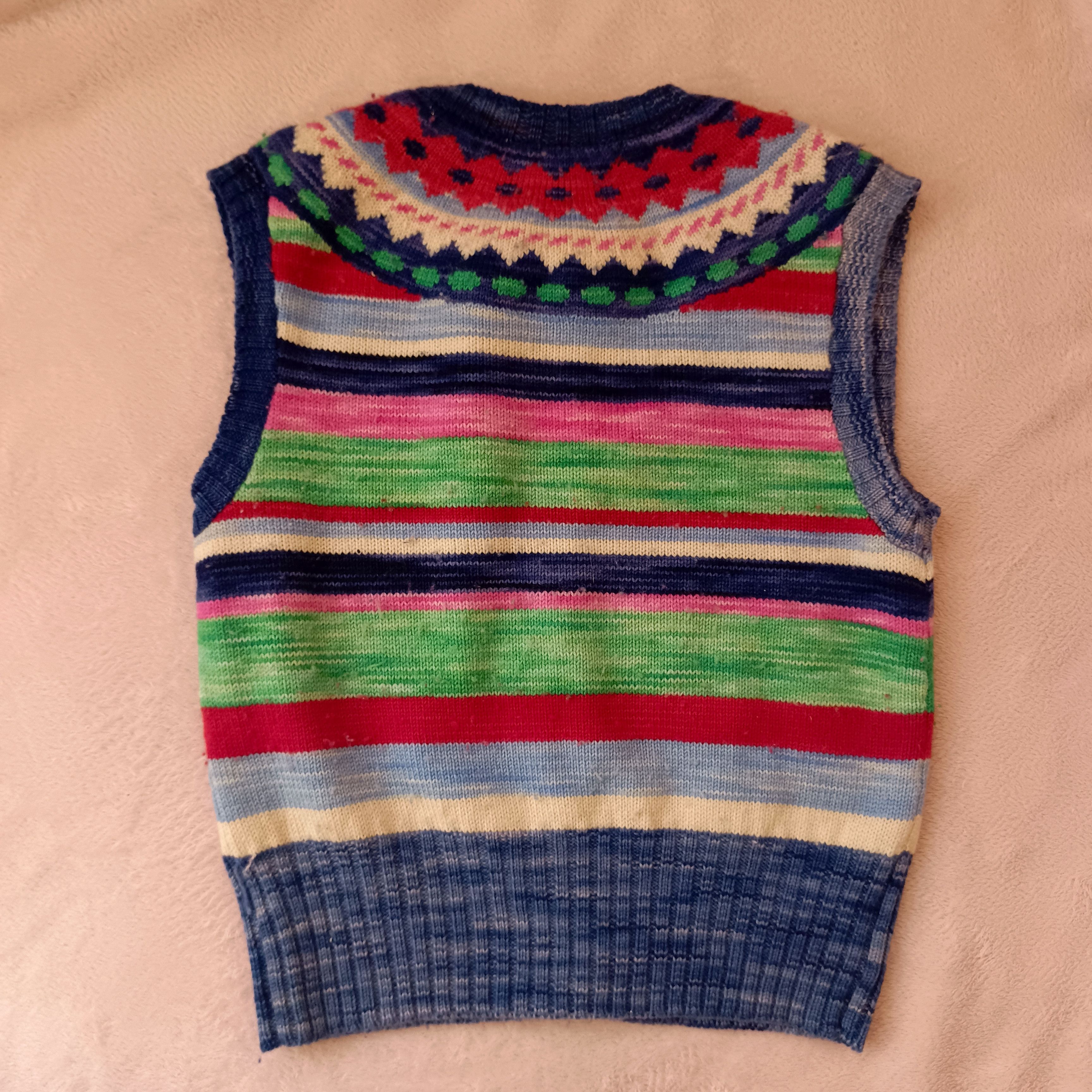 Japanese Brand Vintage Morioka Sachiko Handmade Knitted Vest Size S / US 4 / IT 40 - 2 Thumbnail