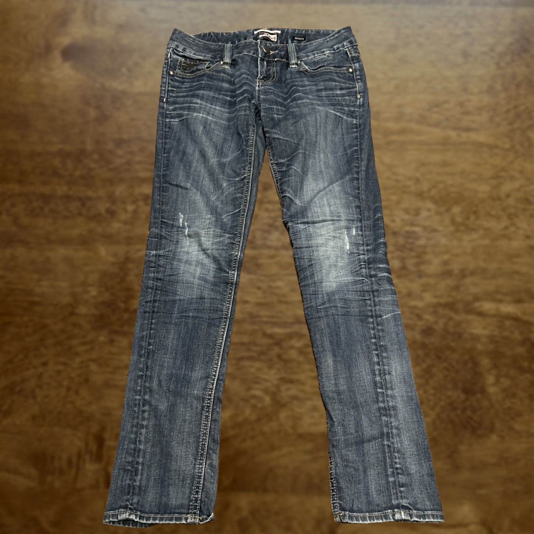 Express express rerock Jeans Women’s Size 4 Blue Skinny Cotton Blend B18 Size 27" / US 4 / IT 40 - 1 Thumbnail