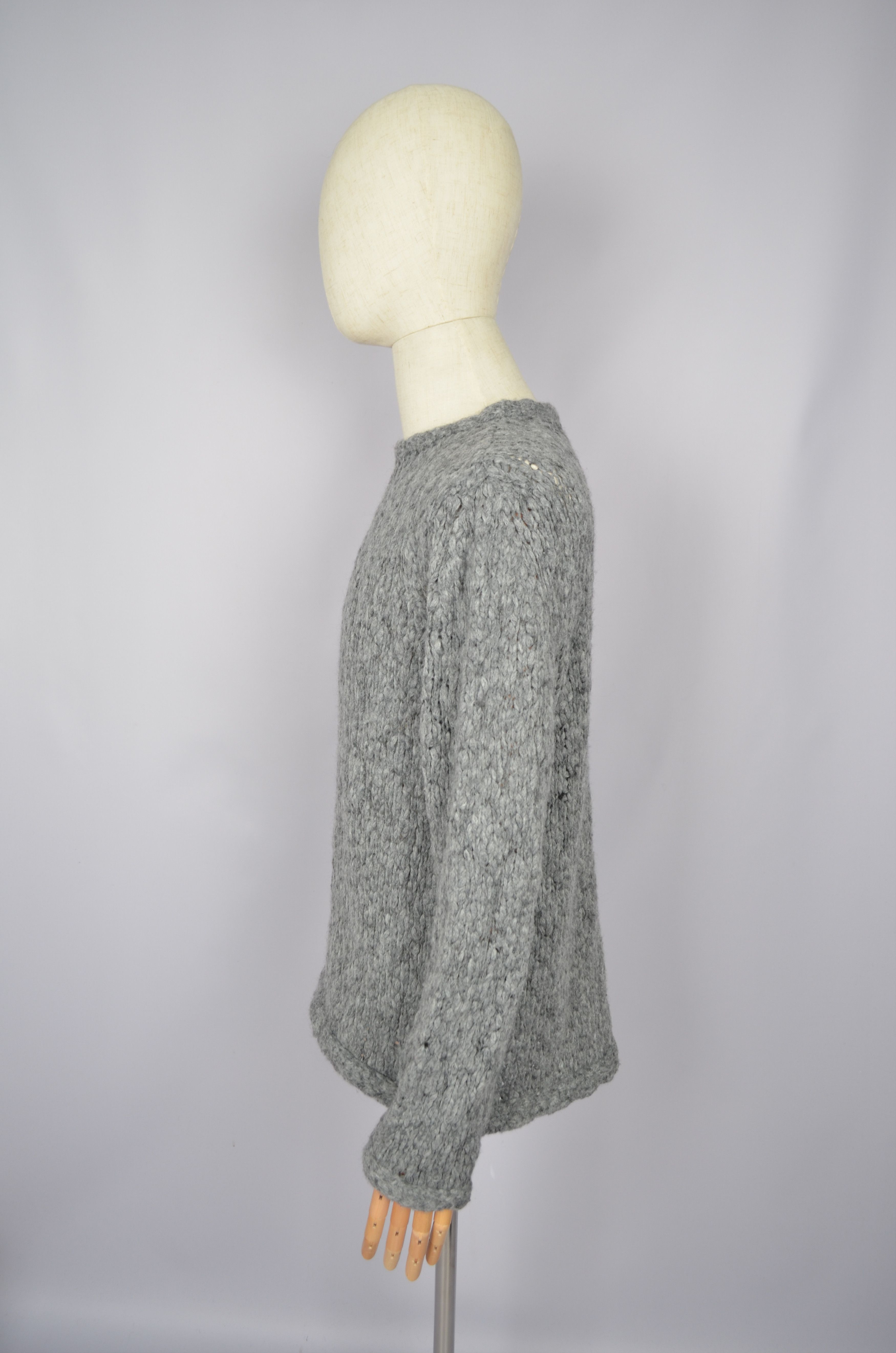 Designer × YMC YMC You Must Create Knit Grey Wool Blend Crew Neck Sweater Size US S / EU 44-46 / 1 - 9 Thumbnail